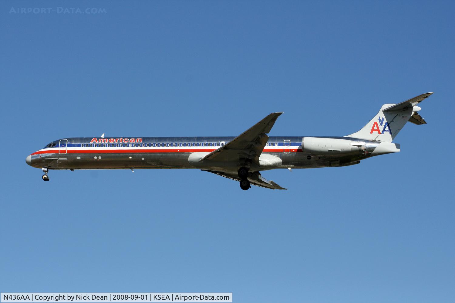 N436AA, 1987 McDonnell Douglas MD-83 (DC-9-83) C/N 49454, KSEA