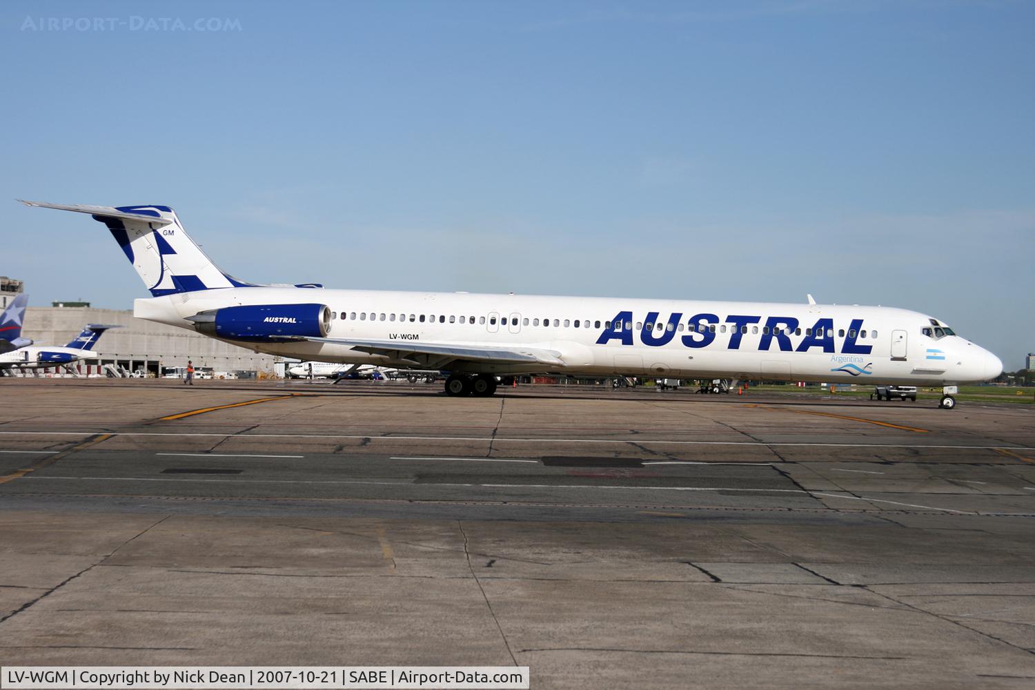 LV-WGM, 1989 McDonnell Douglas MD-83 (DC-9-83) C/N 49784, SABE