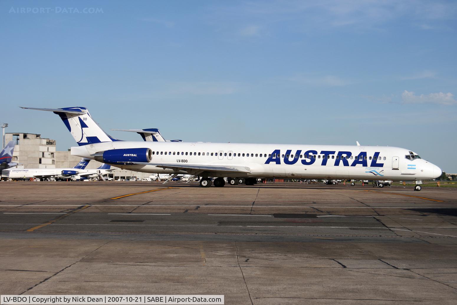 LV-BDO, 1990 McDonnell Douglas MD-83 (DC-9-83) C/N 49941, SABE
