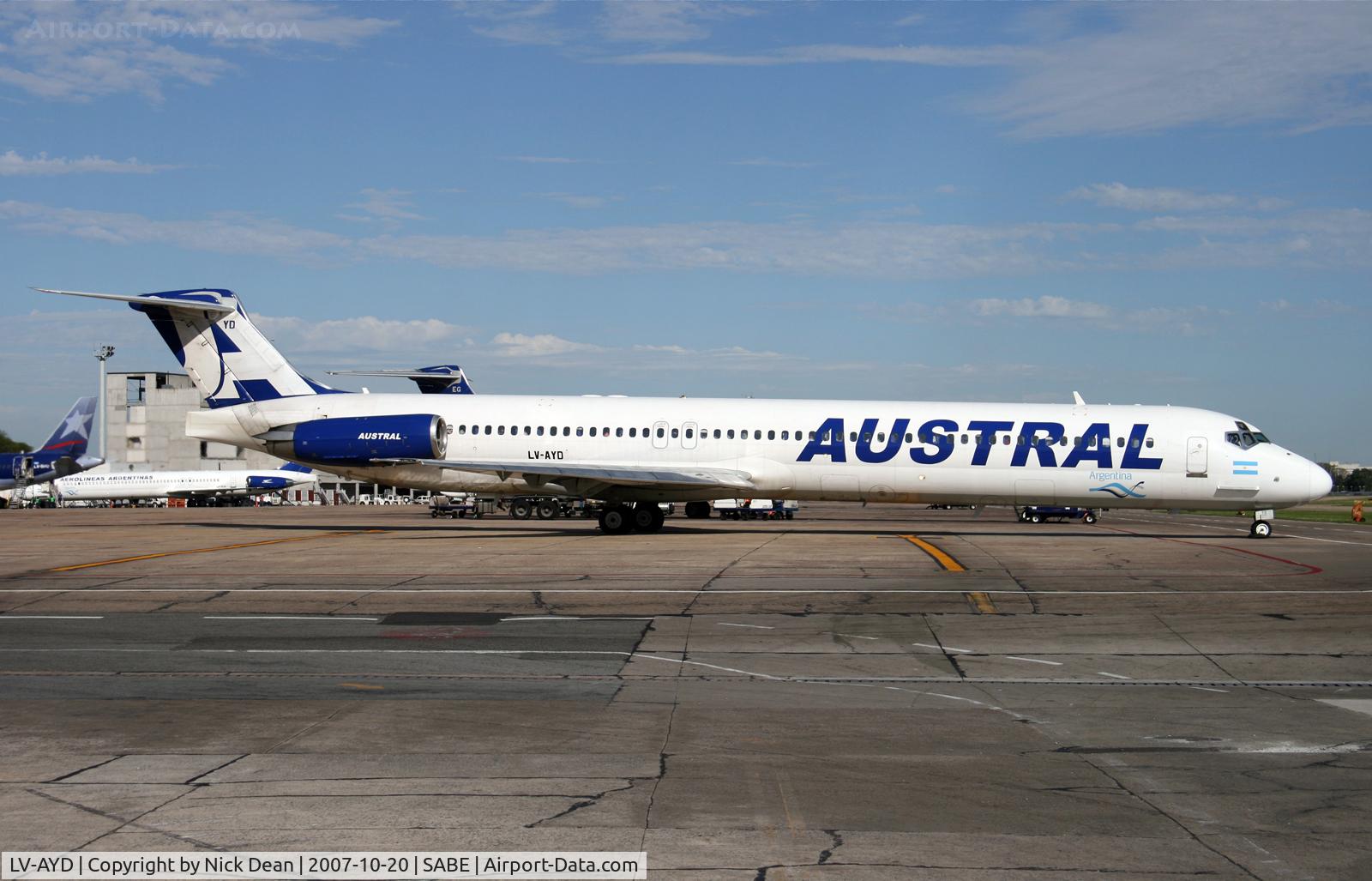 LV-AYD, 1991 McDonnell Douglas MD-83 (DC-9-83) C/N 53015, SABE