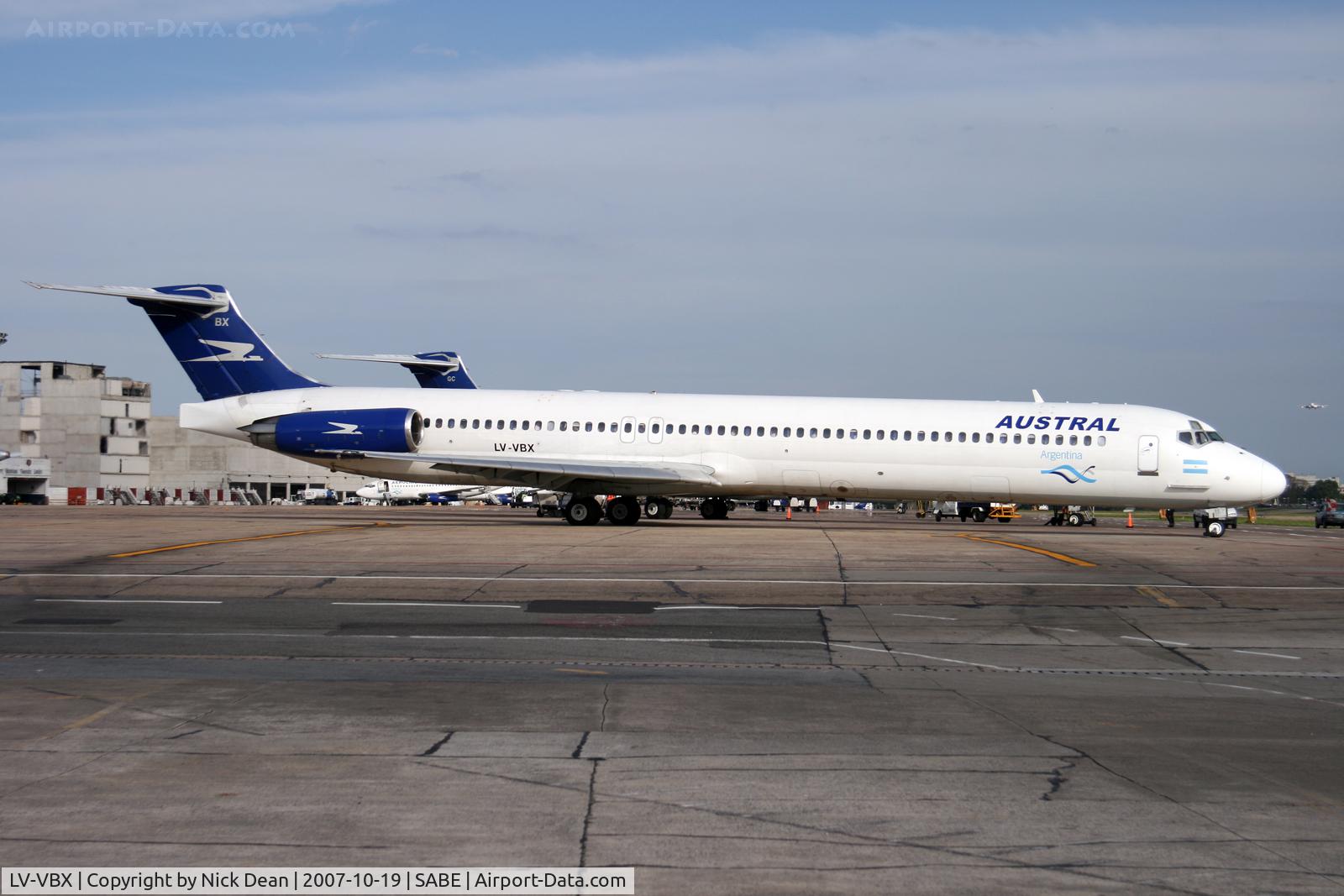 LV-VBX, 1992 McDonnell Douglas MD-88 C/N 53047, SABE