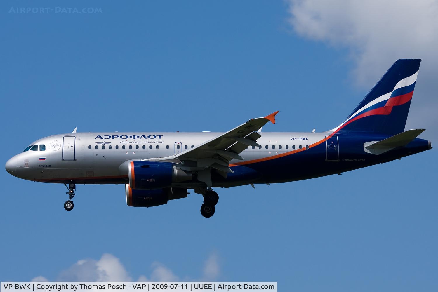 VP-BWK, 2004 Airbus A319-111 C/N 2222, Aeroflot - Russian International Airlines