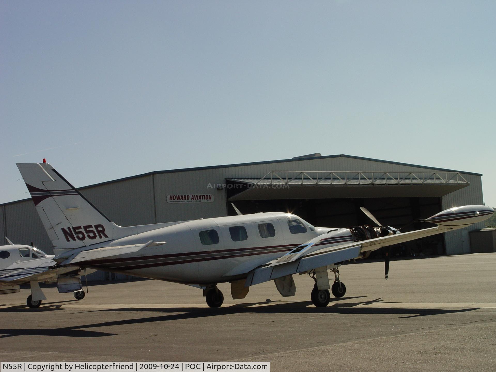 N55R, 1976 Piper PA-31T Cheyenne II C/N 31T-7620055, Being worked on at Howard Aviation