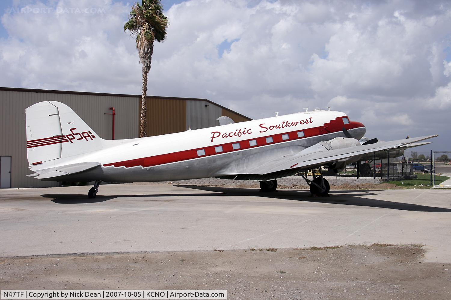 N47TF, 1943 Douglas DC3C (C-47A-5-DK) C/N 12317, KCNO