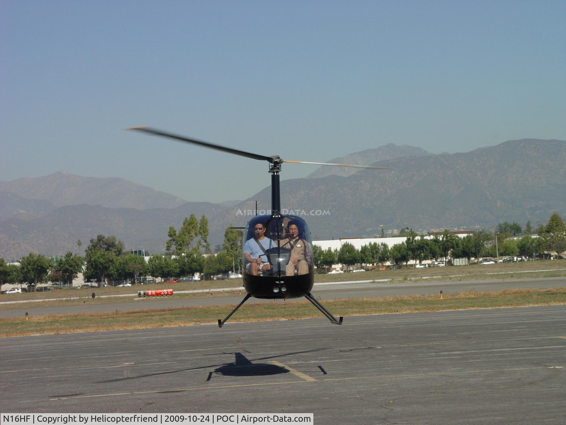 N16HF, 1988 Robinson R22 BETA C/N 0778, We have lift off and are hovering before we turn