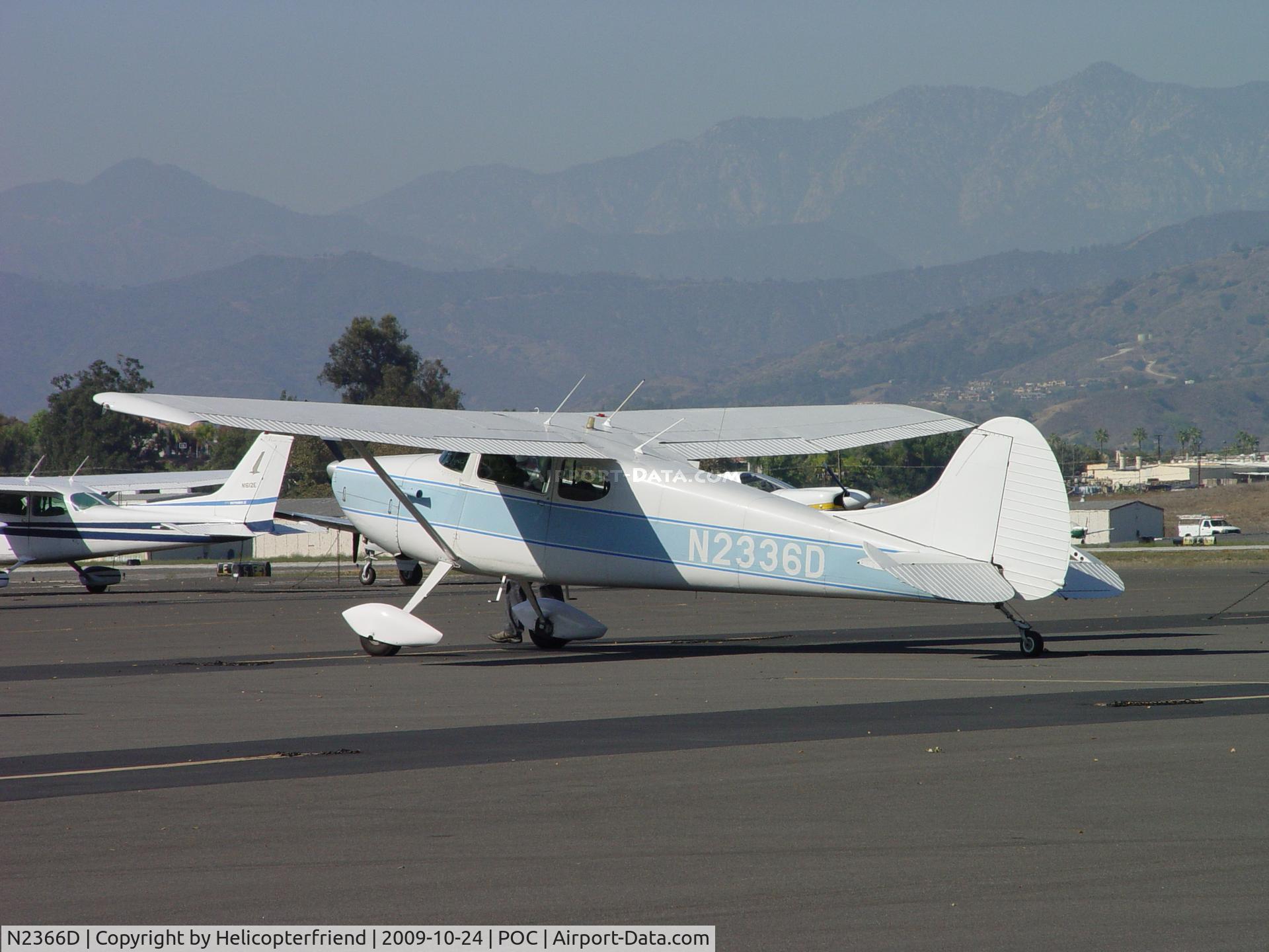N2366D, 1952 Cessna 170B C/N 20518, Parked in Transient parking at Brackett