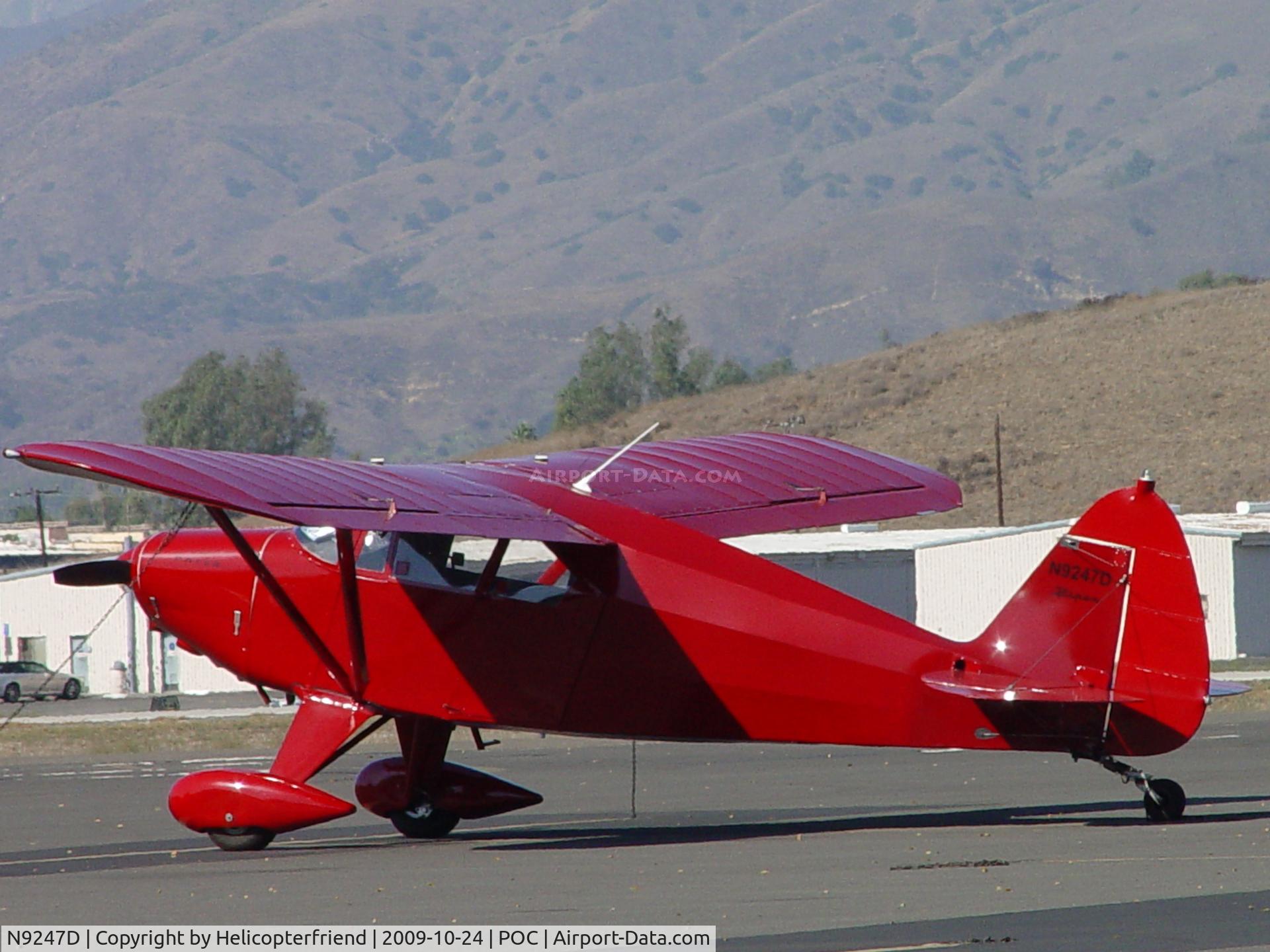 N9247D, 1958 Piper PA-22-160 Tri Pacer C/N 22-6307, Parked in Transient parking at Brackett