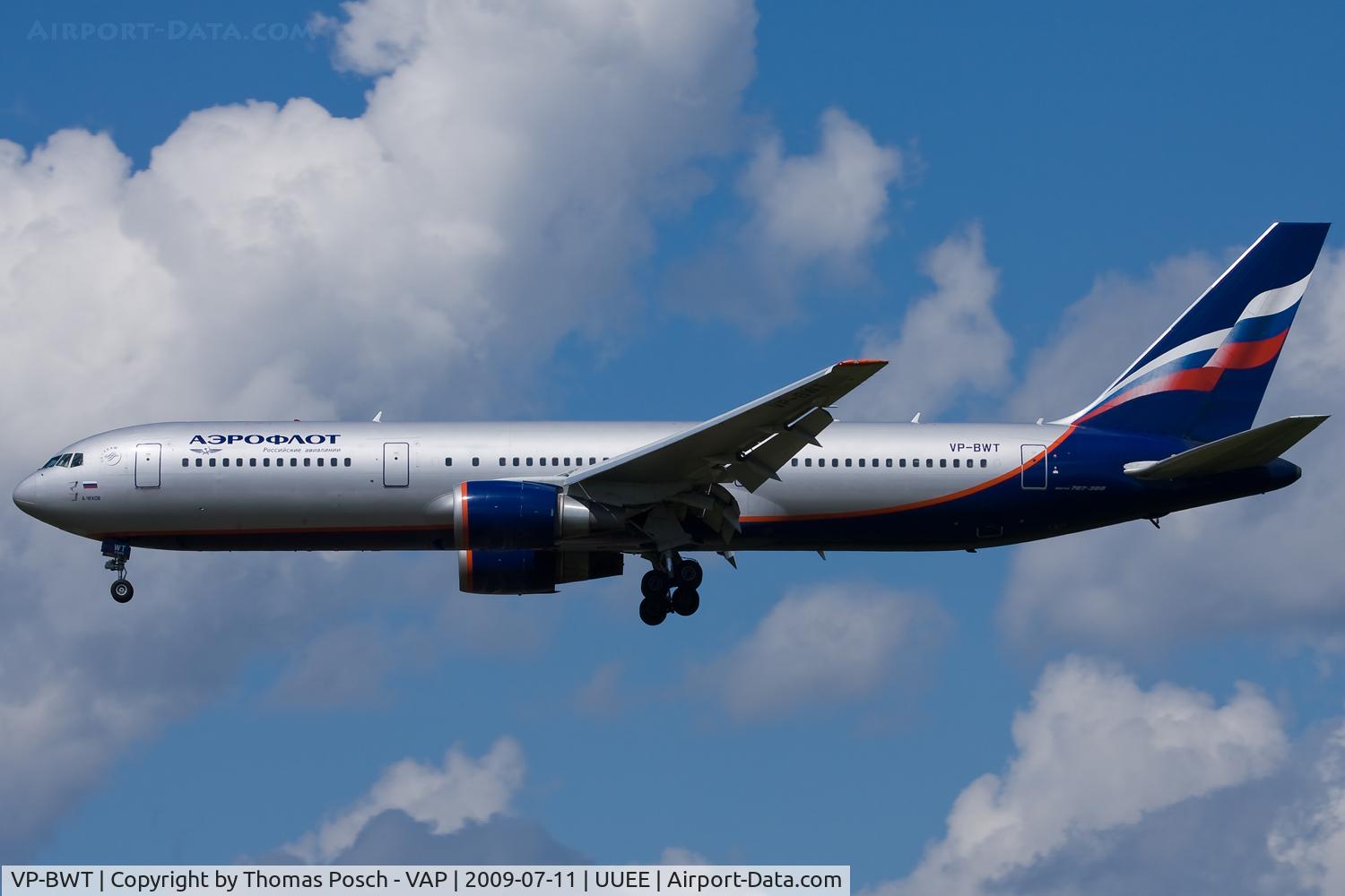 VP-BWT, 1999 Boeing 767-38A C/N 29617, Aeroflot - Russian International Airlines