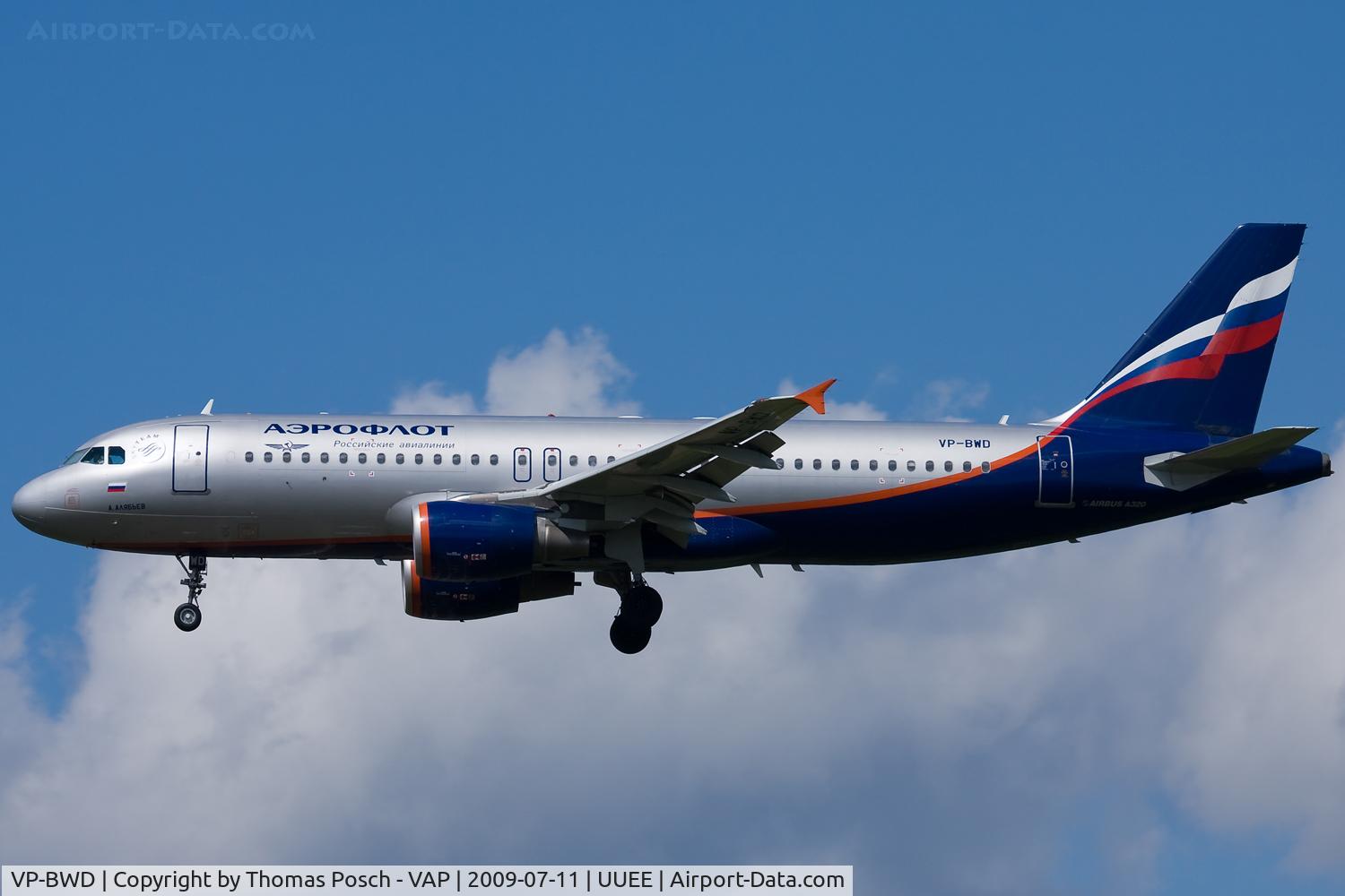 VP-BWD, 2003 Airbus A320-214 C/N 2116, Aeroflot - Russian International Airlines