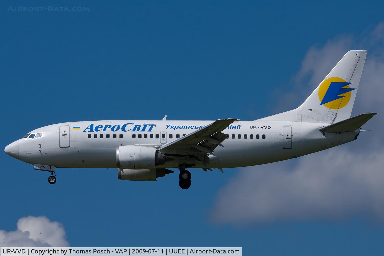 UR-VVD, 1991 Boeing 737-529 C/N 25419, AeroSvit Airlines