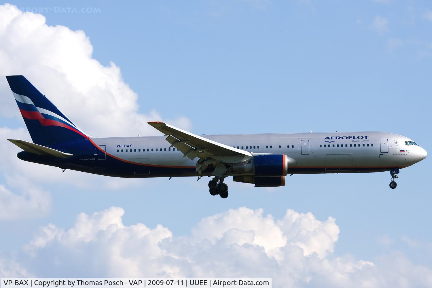 VP-BAX, 1999 Boeing 767-36N/ER/BDSF C/N 30109, Aeroflot - Russian International Airlines