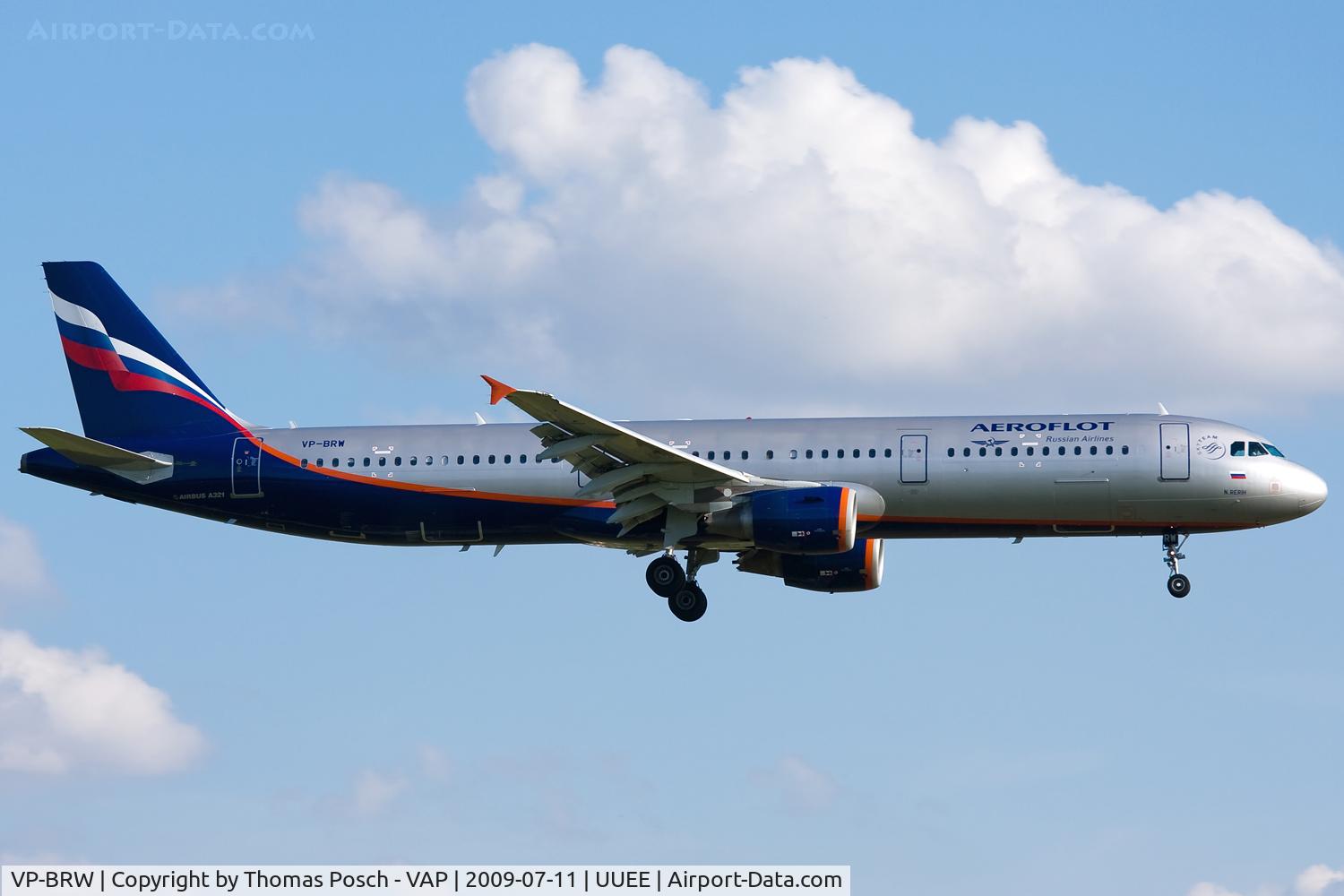 VP-BRW, 2007 Airbus A321-211 C/N 3191, Aeroflot - Russian International Airlines