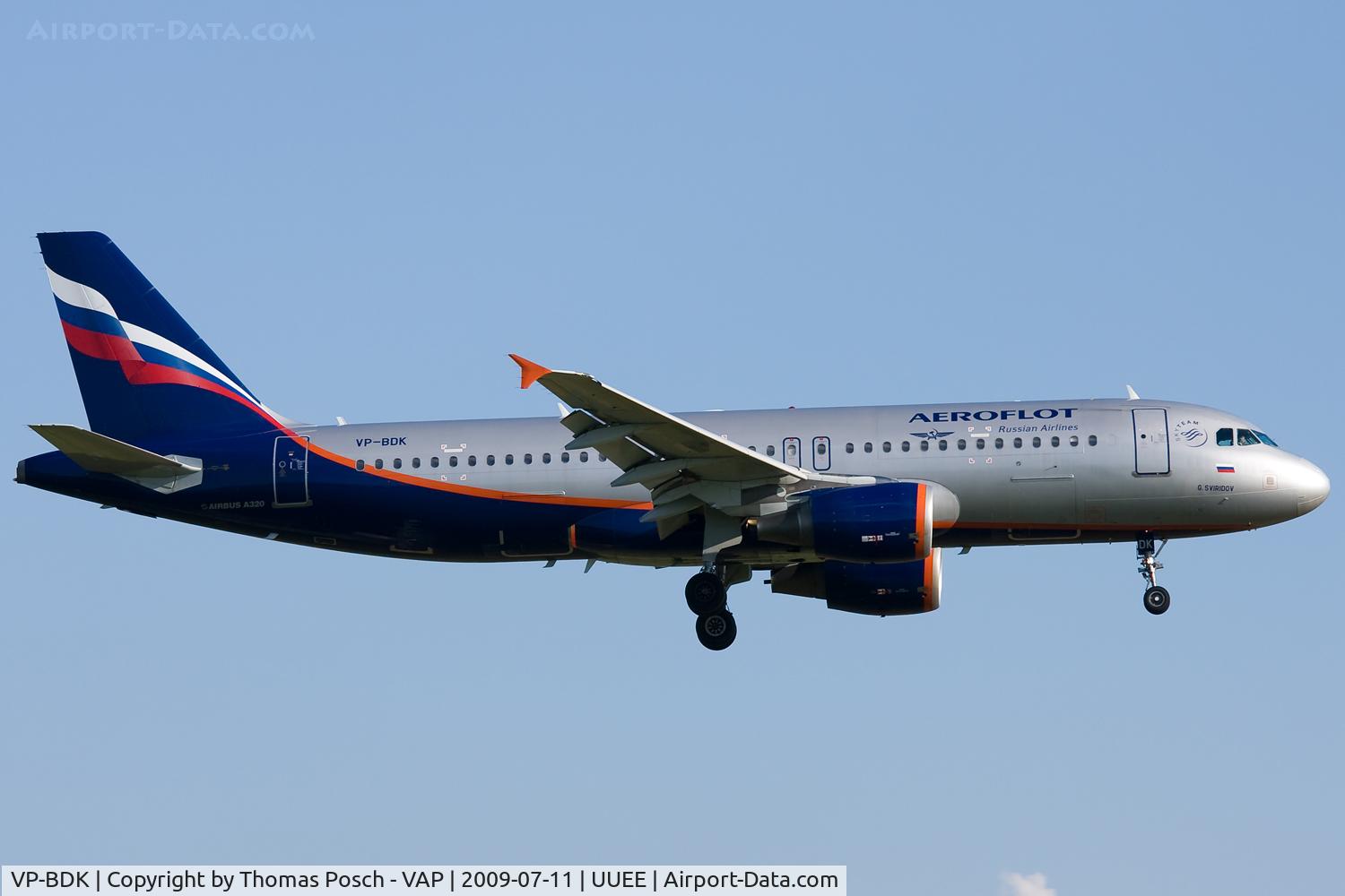 VP-BDK, 2003 Airbus A320-214 C/N 2106, Aeroflot - Russian International Airlines