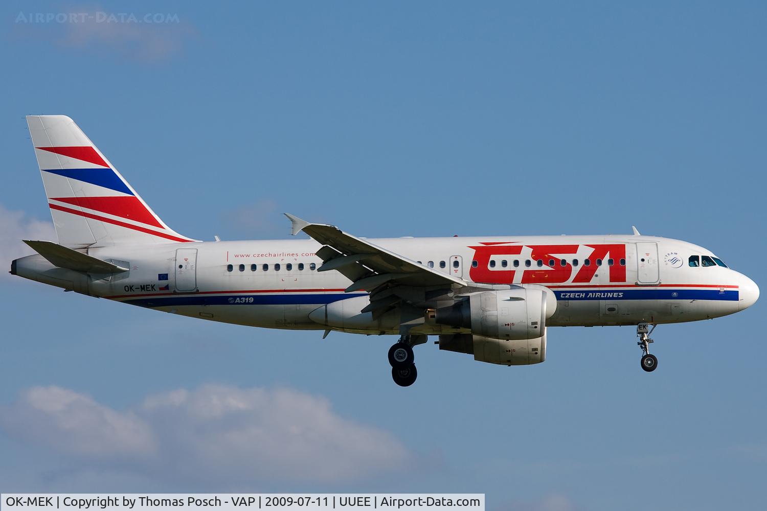 OK-MEK, 2007 Airbus A319-112 C/N 3043, CSA - Czech Airlines