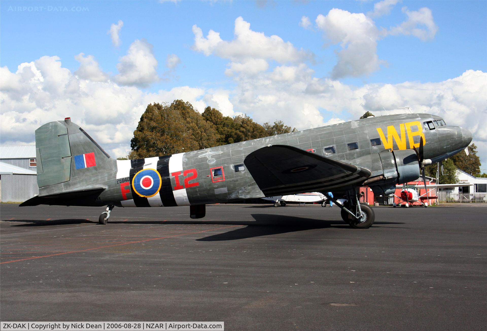 ZK-DAK, 1944 Douglas DC3C-S1C3G (C-47B) C/N 15035, NZAR