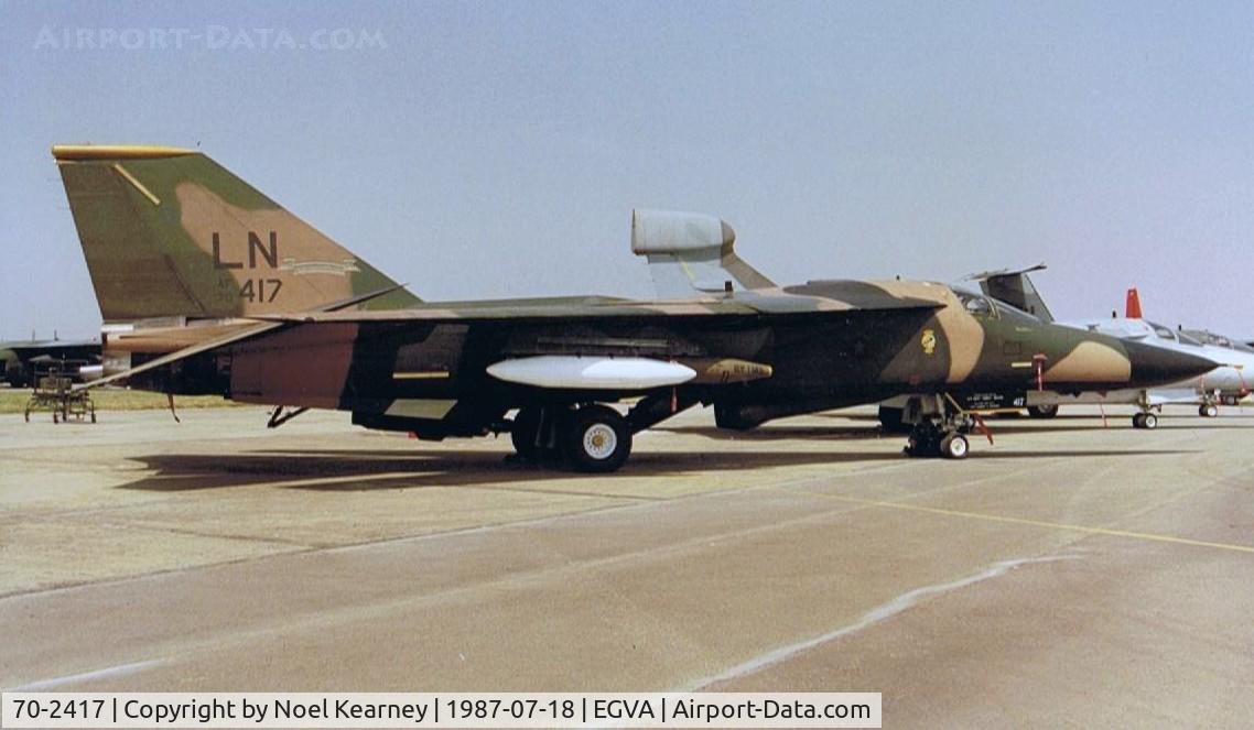 70-2417, 1970 General Dynamics F-111F Aardvark C/N E2-56, GENERAL-DYNAMICS F-111F - 48th TFW USAF