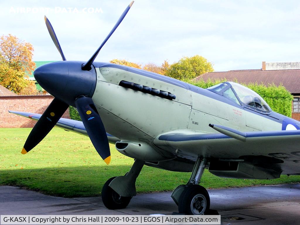 G-KASX, 1946 Supermarine 395 Seafire F.XVII C/N FLWA 25488, wearing its former Royal Navy ID SX336 and codes VL/105