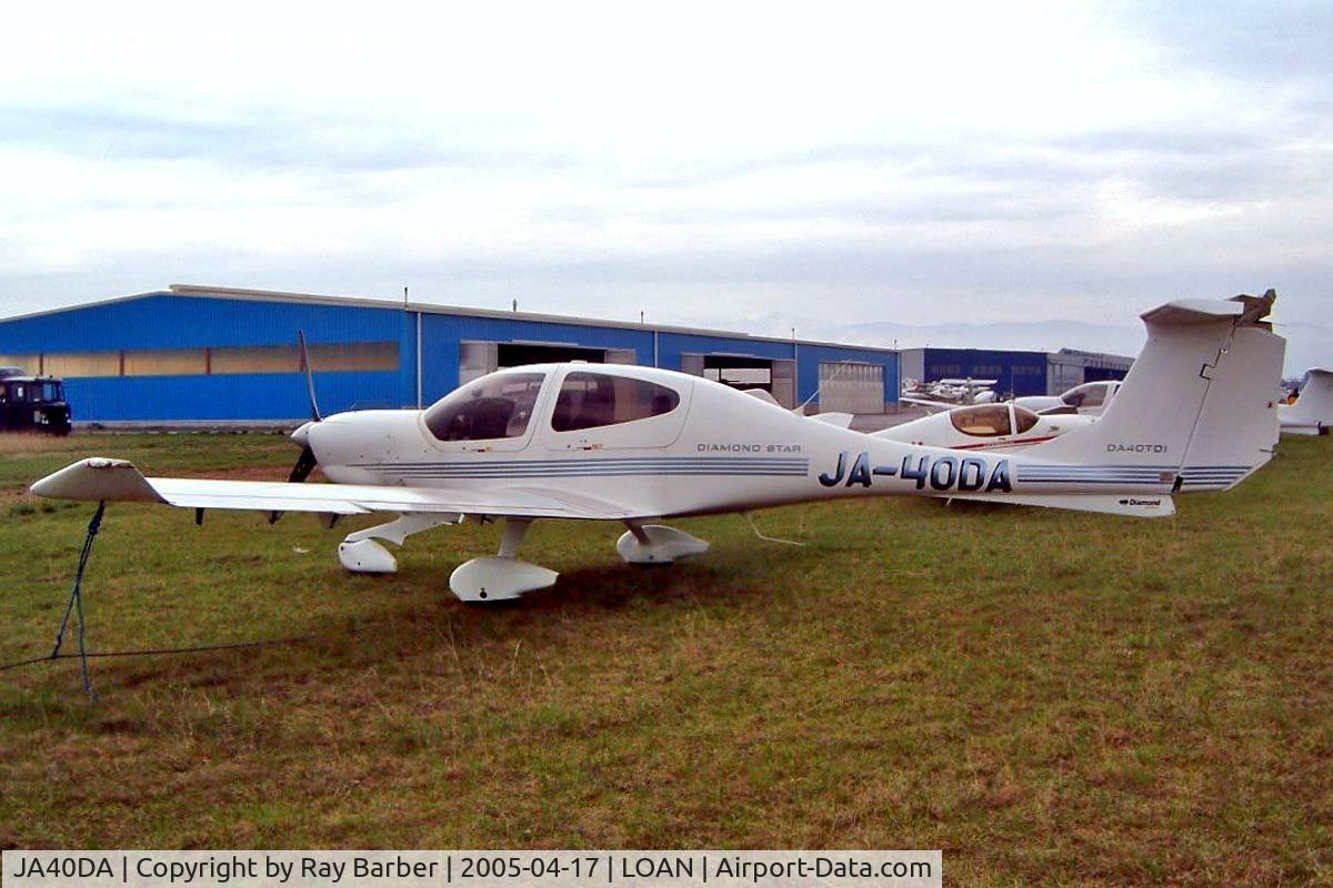 JA40DA, Diamond DA-40TDI Diamond Star C/N D4.106, This registration was not taken up . Became OE-KPM. Note the dash in the registration.