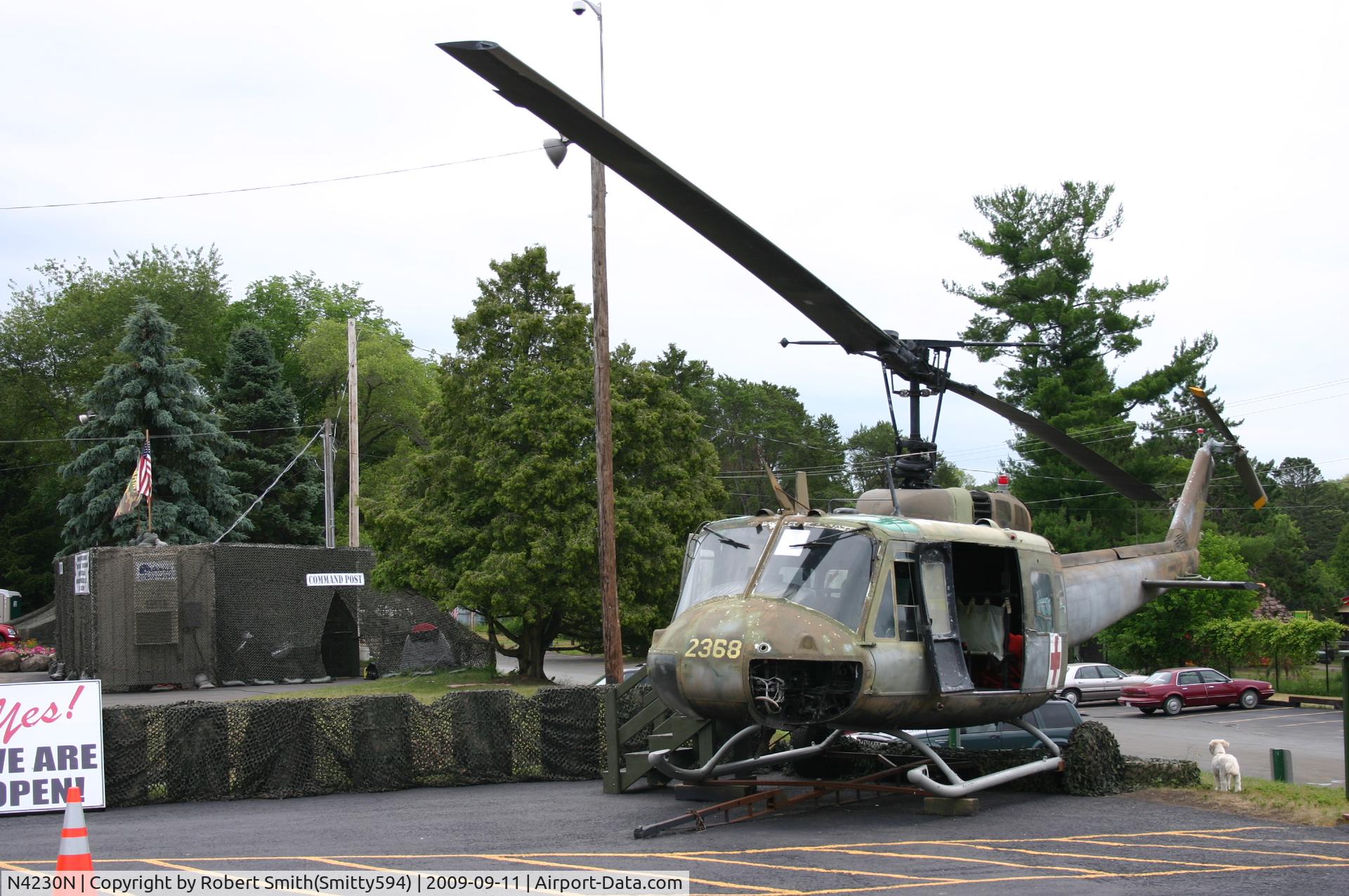 N4230N, Bell UH-1H C/N 62-12368, on display-Wisconsin Dells