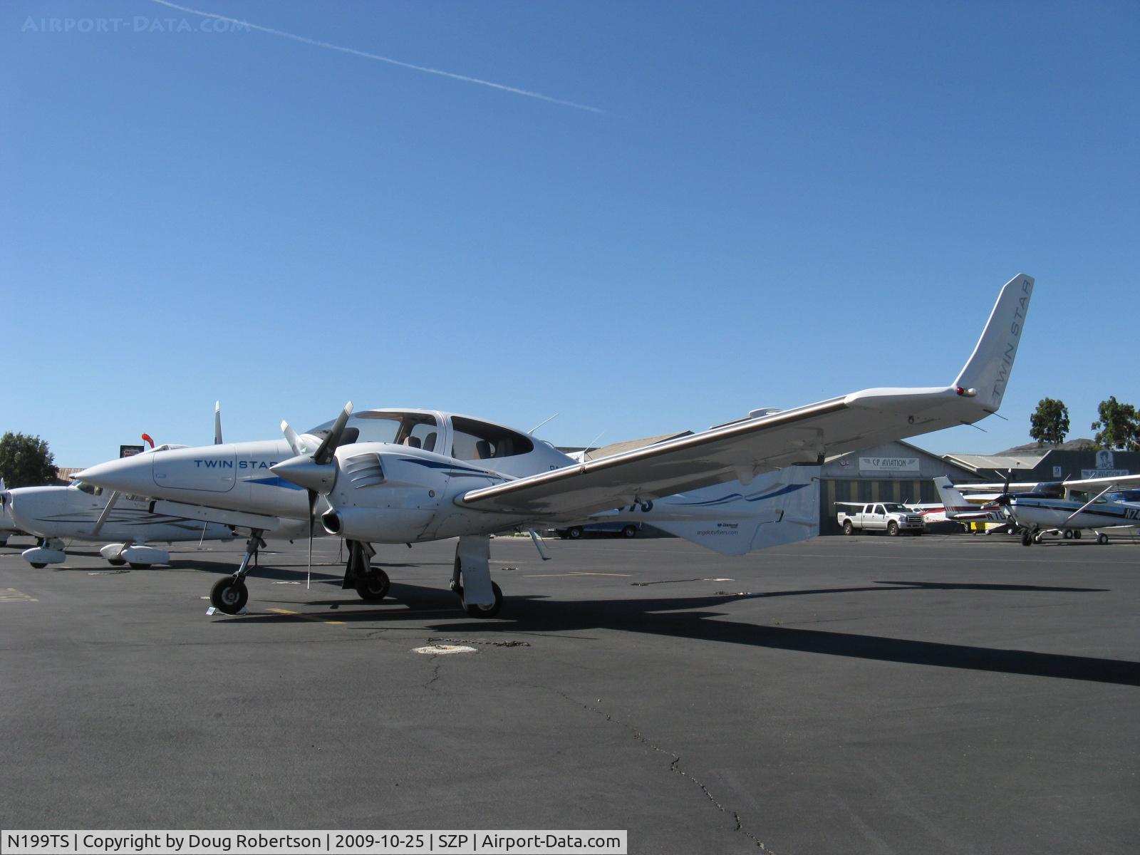 N199TS, 2006 Diamond DA-42-NG Twin Star C/N 42.AC003, 2006 Diamond Aircraft Inds. DA-42 TWIN STAR, two Thielert CENTURION TAE-125-011.7 Turbocharged 135 Hp diesels FADEC w/ dual ECUs, 18/1 compression ratio, 3-blade MT CS full-feathering anti-ice props, winglet, wingspan over 44 ft!.