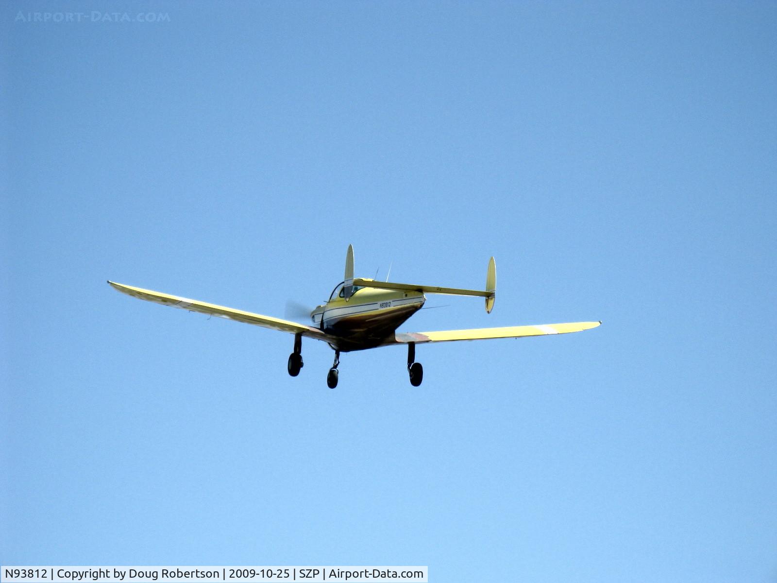N93812, 1946 Erco 415C Ercoupe C/N 1135, 1946 ERCO Ercoupe 415C, Continental A&C75 75 Hp, takeoff climb Rwy 04