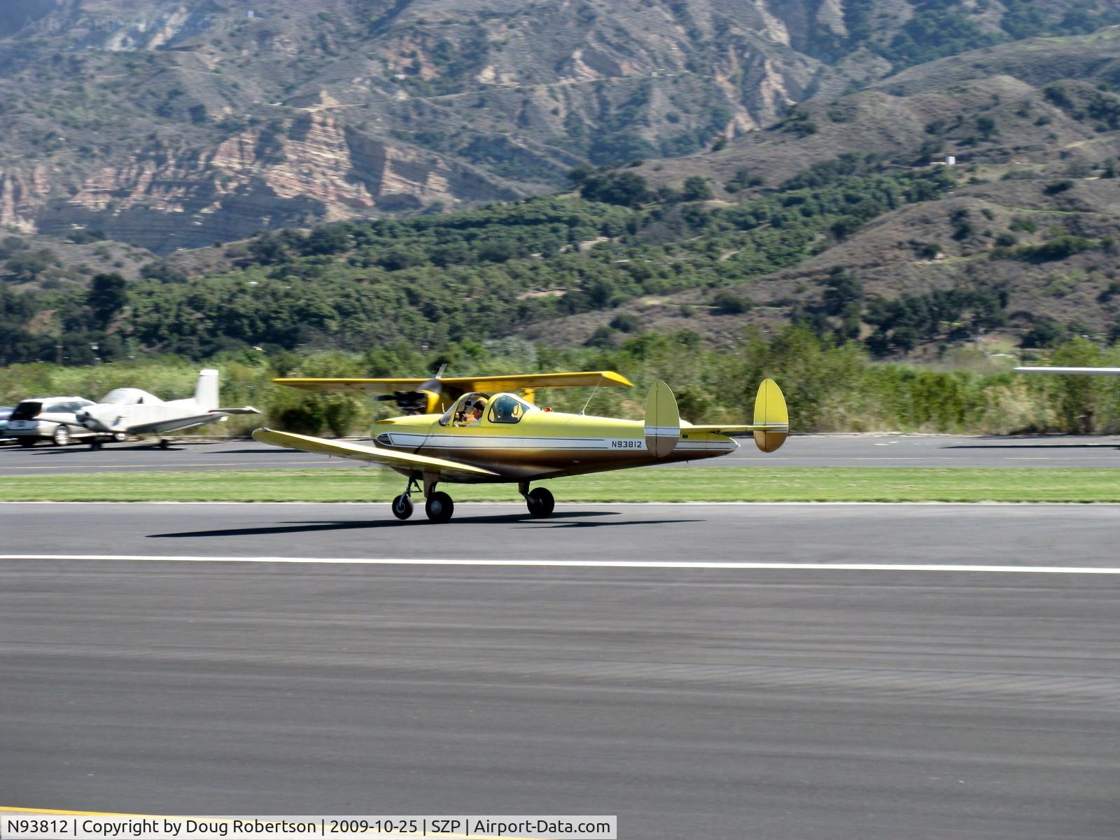 N93812, 1946 Erco 415C Ercoupe C/N 1135, 1946 ERCO Ercoupe 415-C, Continental A&C75 75 Hp, landing roll Rwy 04