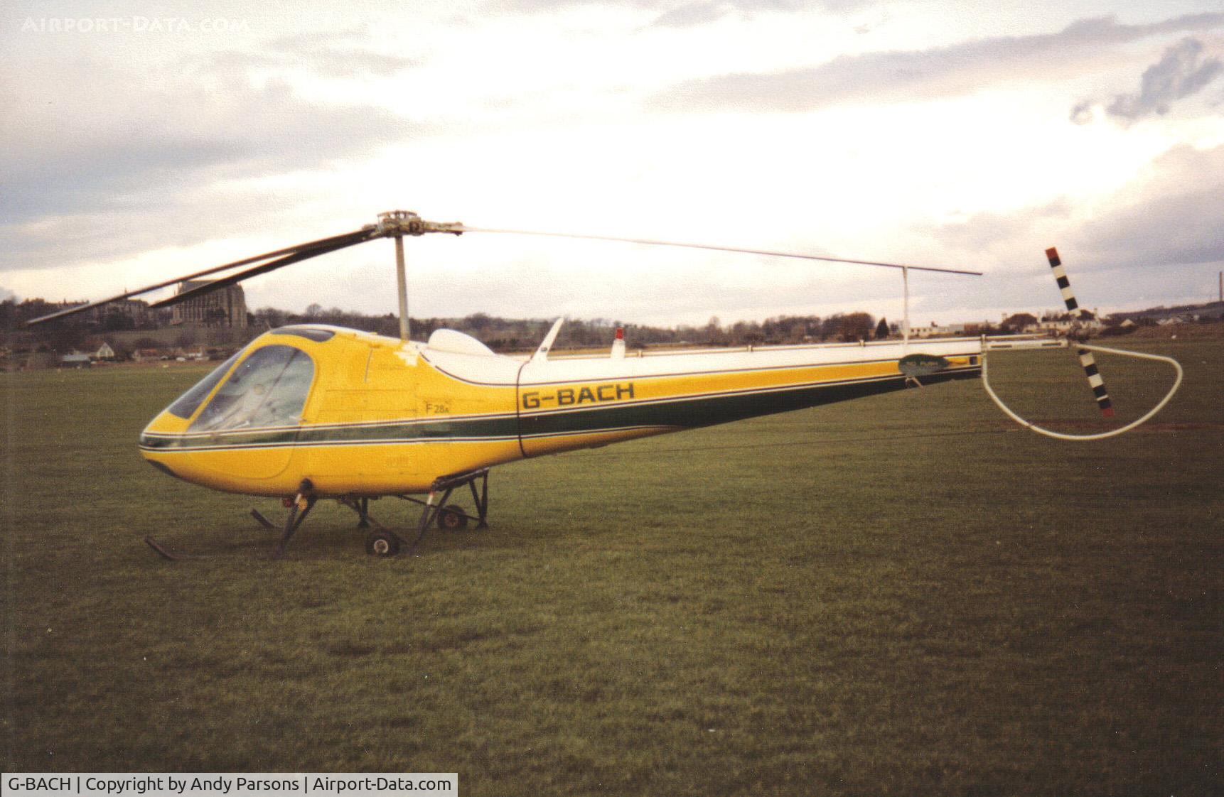 G-BACH, 1972 Enstrom F-28A-UK C/N 094, Scanned print takan a few years ago at Shoreham