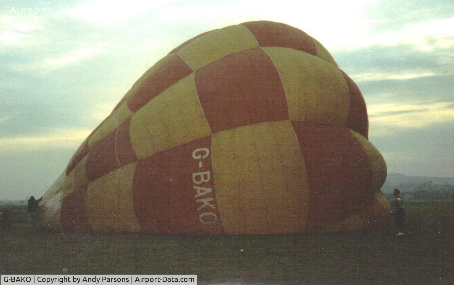 G-BAKO, 1973 Cameron Balloons O-84 C/N 57, i think taken at Shoreham(old Print scanned)