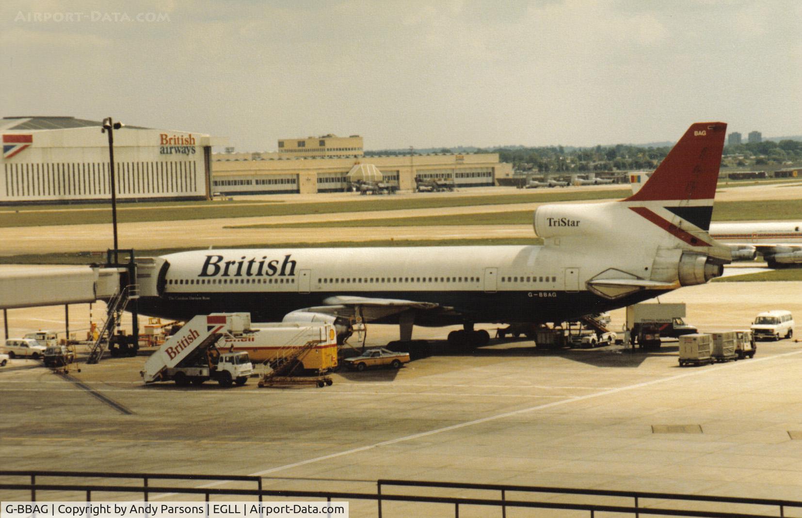 G-BBAG, 1974 Lockheed L-1011-385-1 TriStar 1 C/N 193E-1094, scanned print when this tristar was nearly new!!