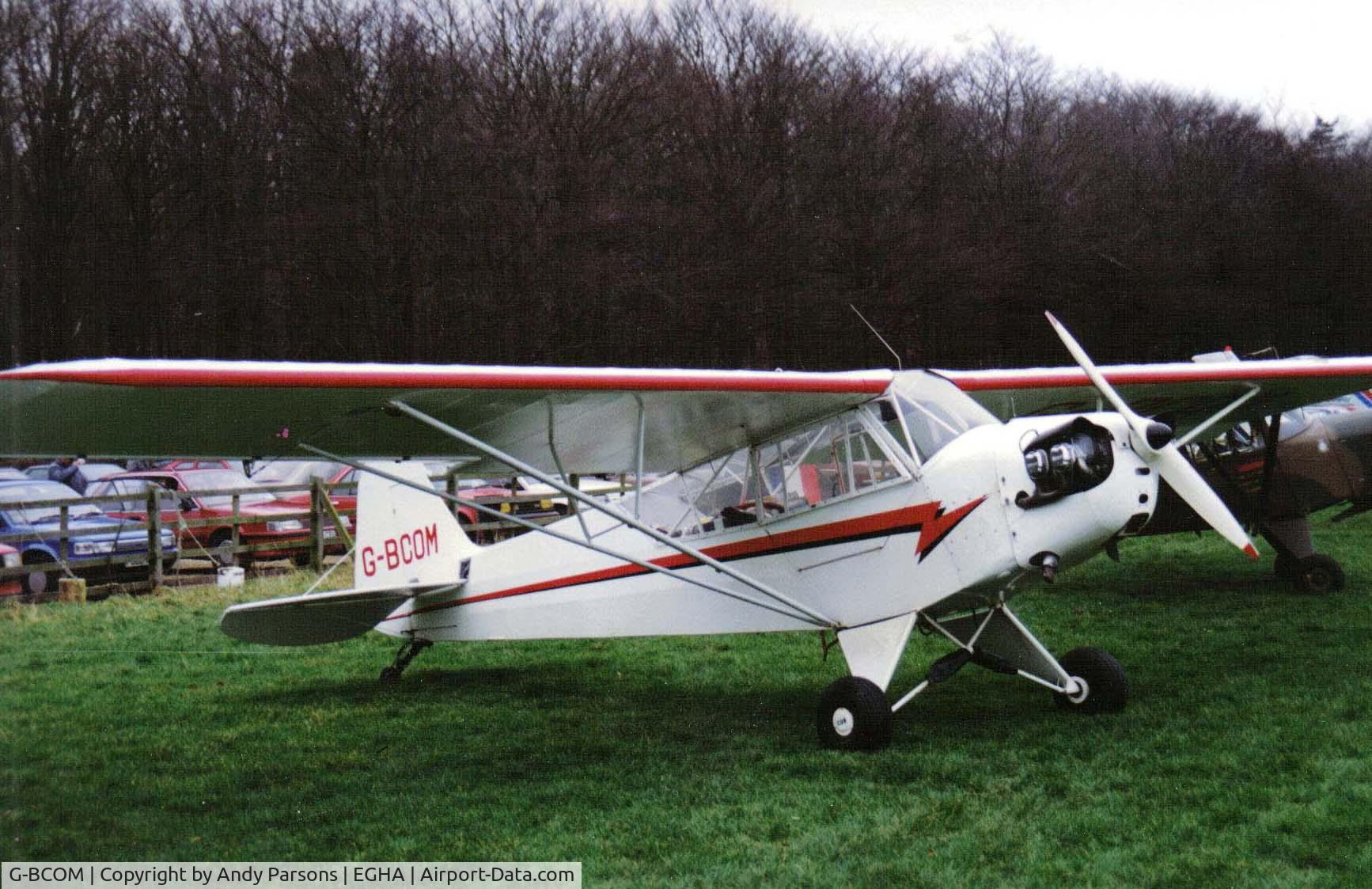 G-BCOM, 1944 Piper L-4H Grasshopper (J3C-65D) C/N 12040, At new years day fly in Had just flown in this from Shoreham