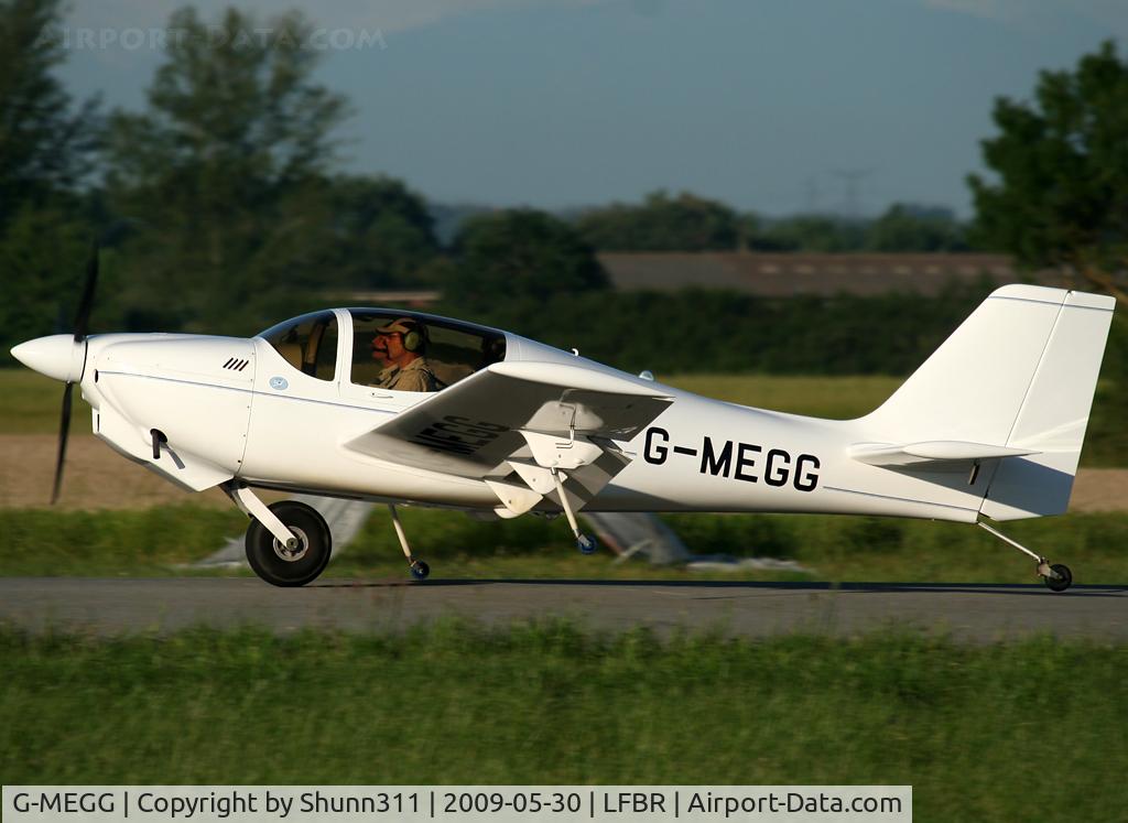 G-MEGG, 2003 Europa XS Monowheel C/N PFA 247-13202, On take off after Air Expo Airshow 2009