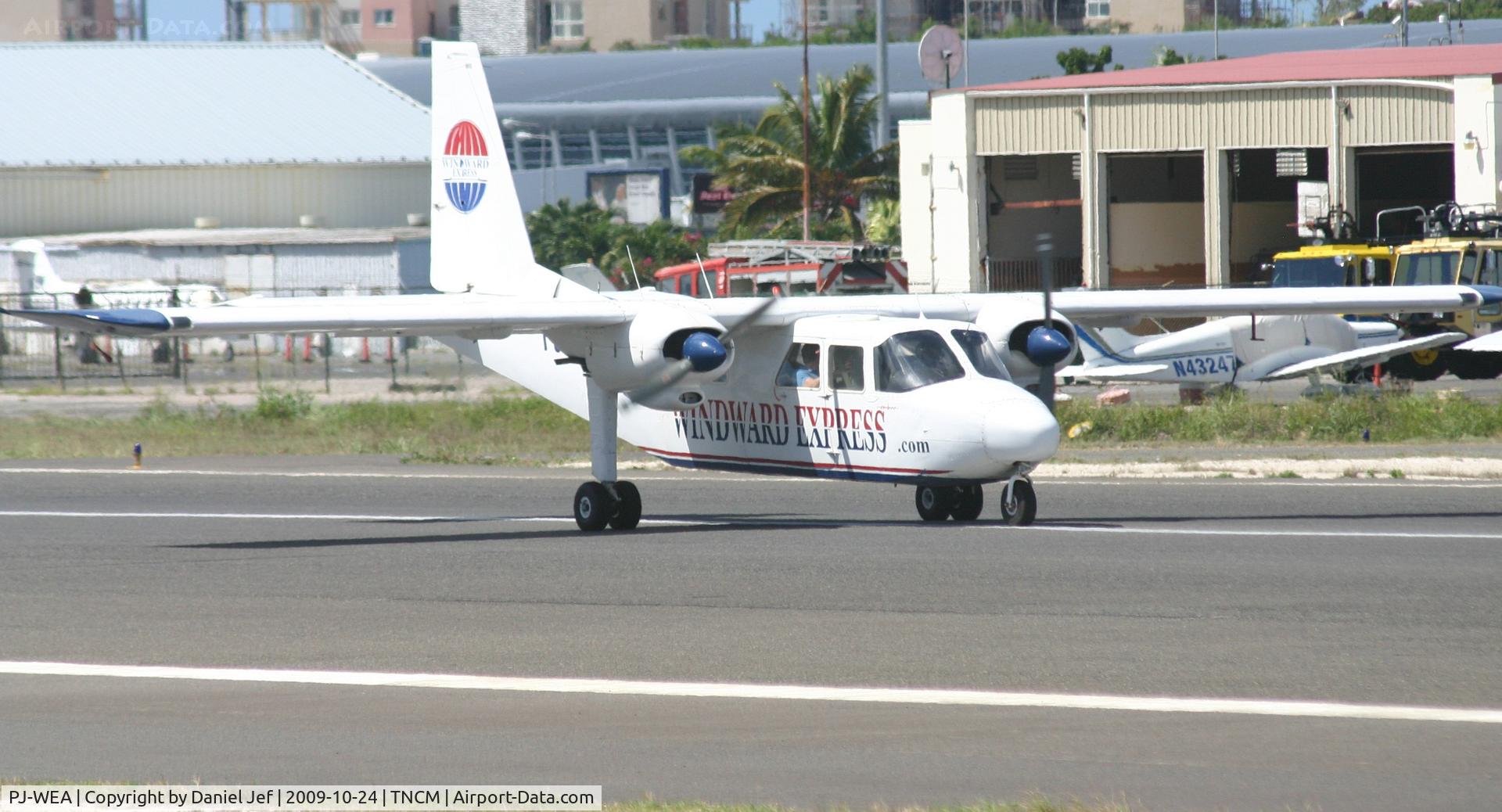 PJ-WEA, 1972 Britten-Norman BN-2A-26 Islander C/N 659, off to a next island