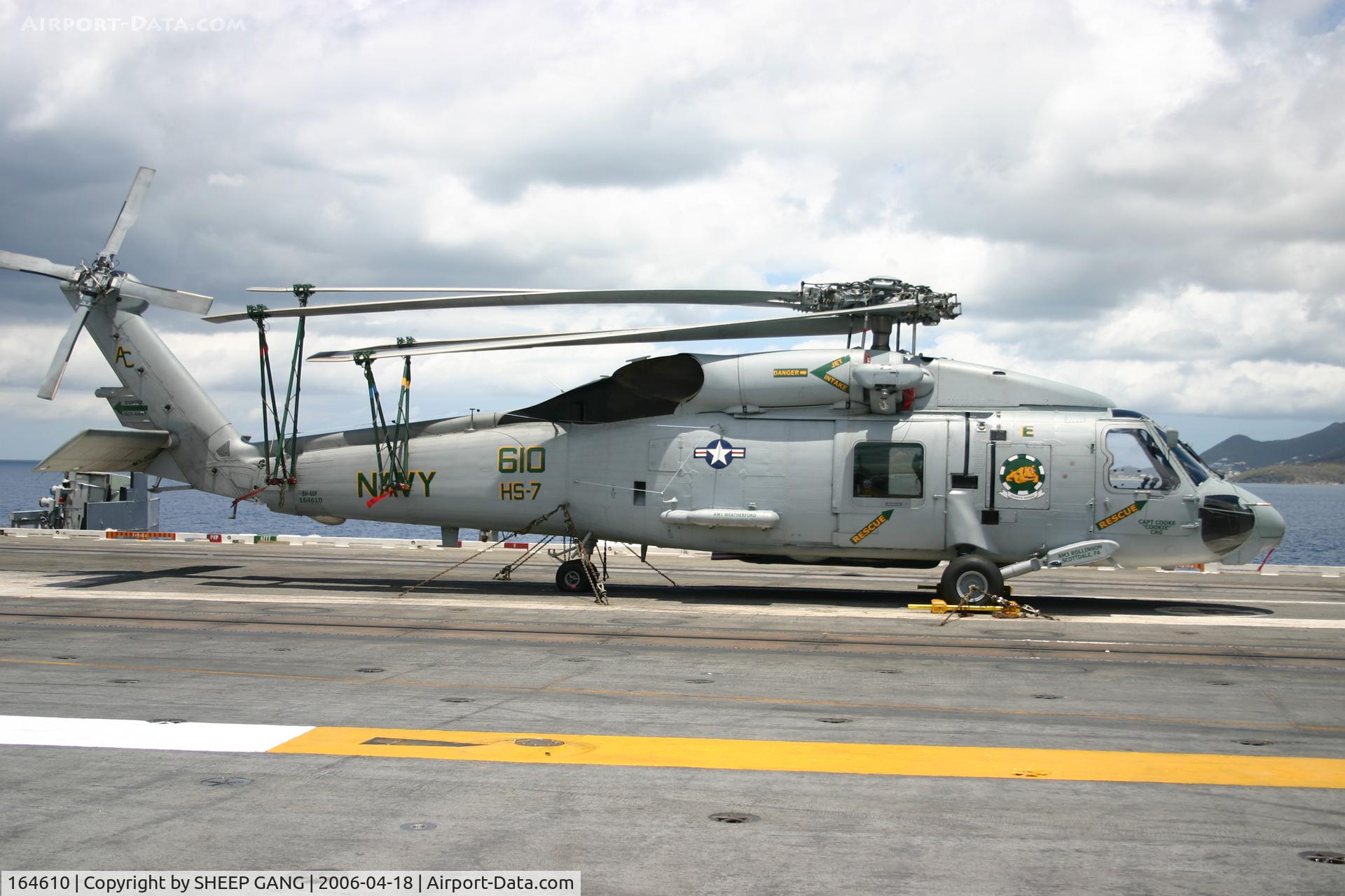 164610, Sikorsky SH-60F Ocean Hawk C/N 70.1799, An SH-60F being run by the Dusty dogs on board the USS george washington