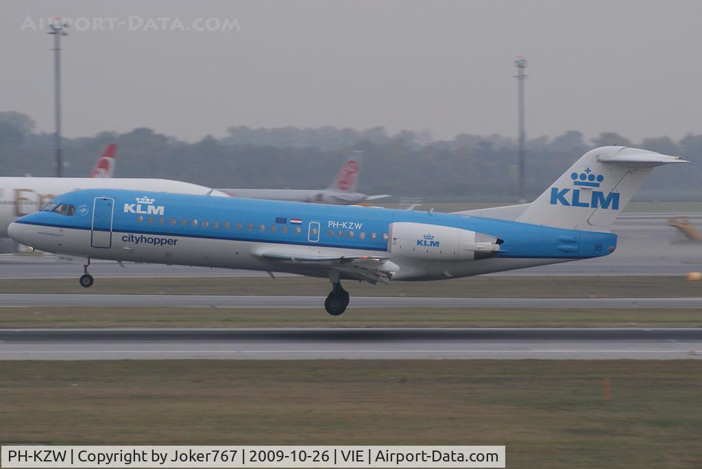 PH-KZW, 1995 Fokker 70 (F-28-0070) C/N 11558, KLM cityhopper Fokker F-70