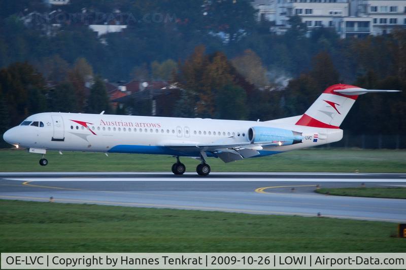 OE-LVC, 1993 Fokker 100 (F-28-0100) C/N 11446, Austrian arrows Fokker 100