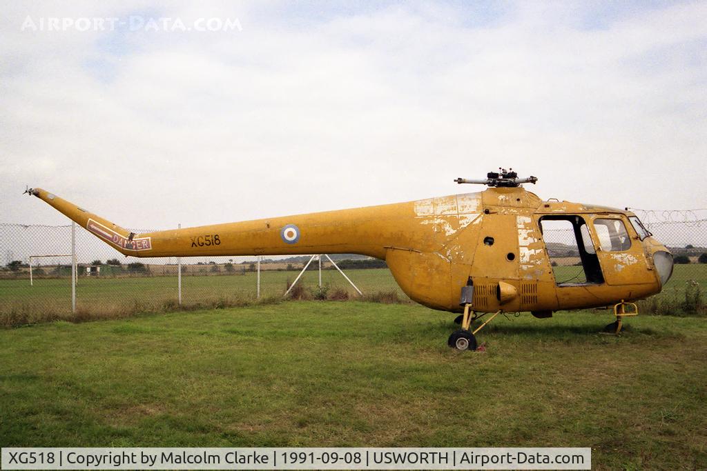 XG518, 1955 Bristol 171 Sycamore HR.14 C/N 13372, Bristol Sycamore HR.14. At the North East Aircraft Museum, Usworth, Sunderland, UK in 1991.