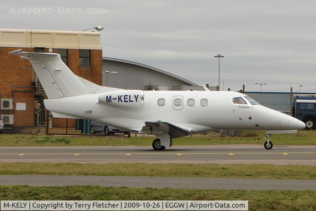 M-KELY, 2009 Embraer EMB-500 Phenom 100 C/N 50000040, Manx registered Embraer Phenom at Luton