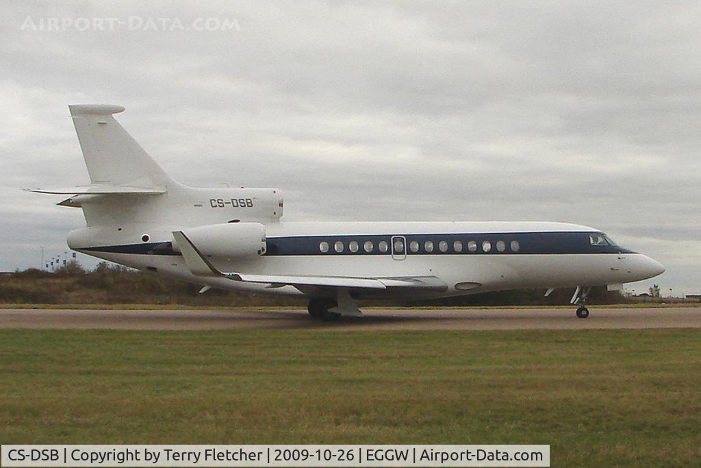 CS-DSB, 2008 Dassault Falcon 7X C/N 43, Falcon 7X departs Luton