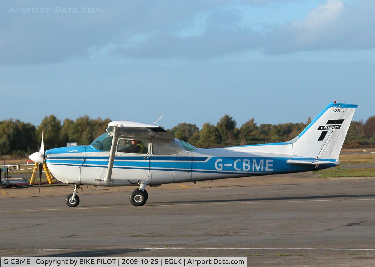 G-CBME, 1973 Reims F172M Skyhawk Skyhawk C/N 1060, TAXYING PAST THE PUMPS