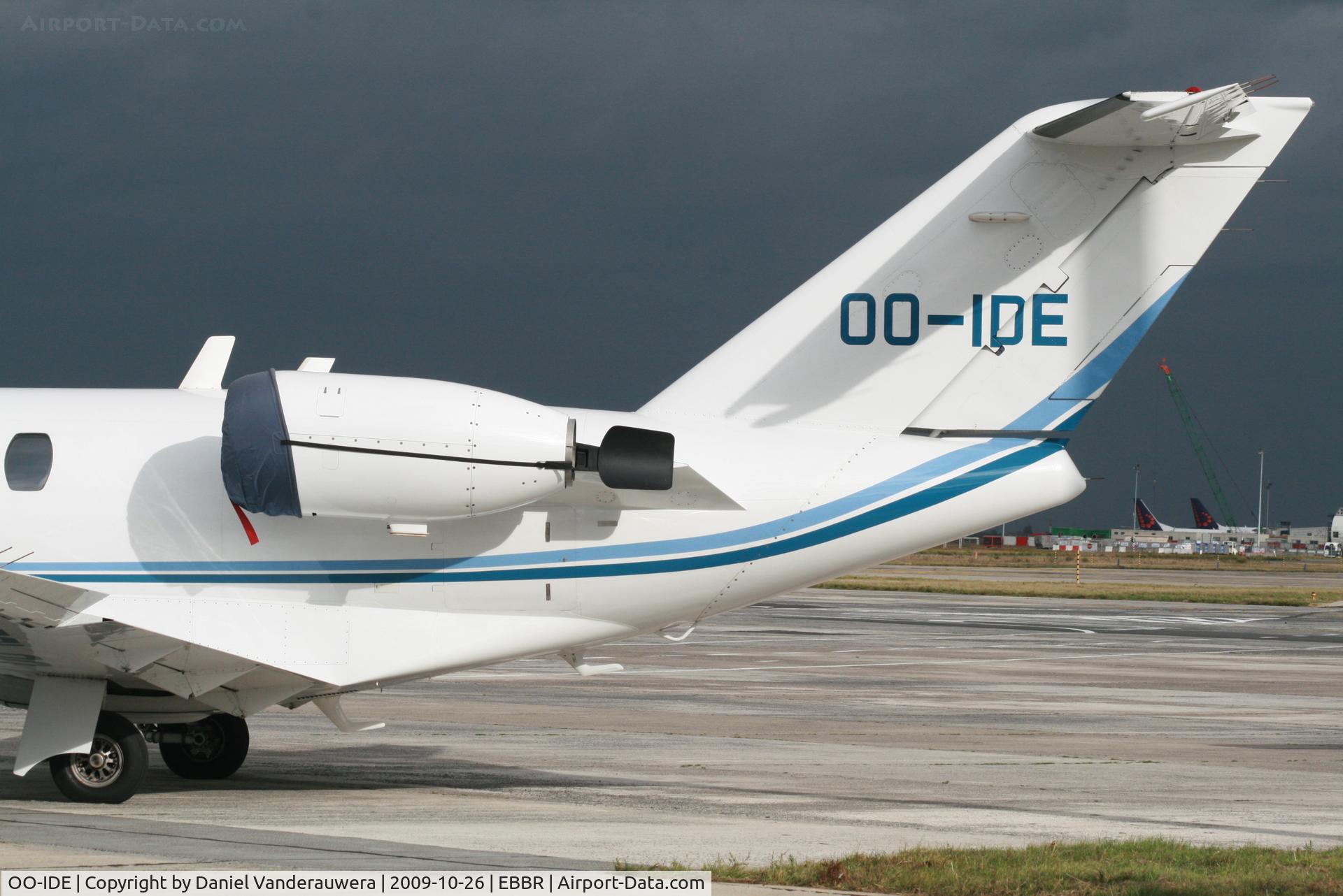 OO-IDE, 1993 Cessna 525 CitationJet C/N 525-0037, parked on General Aviation apron