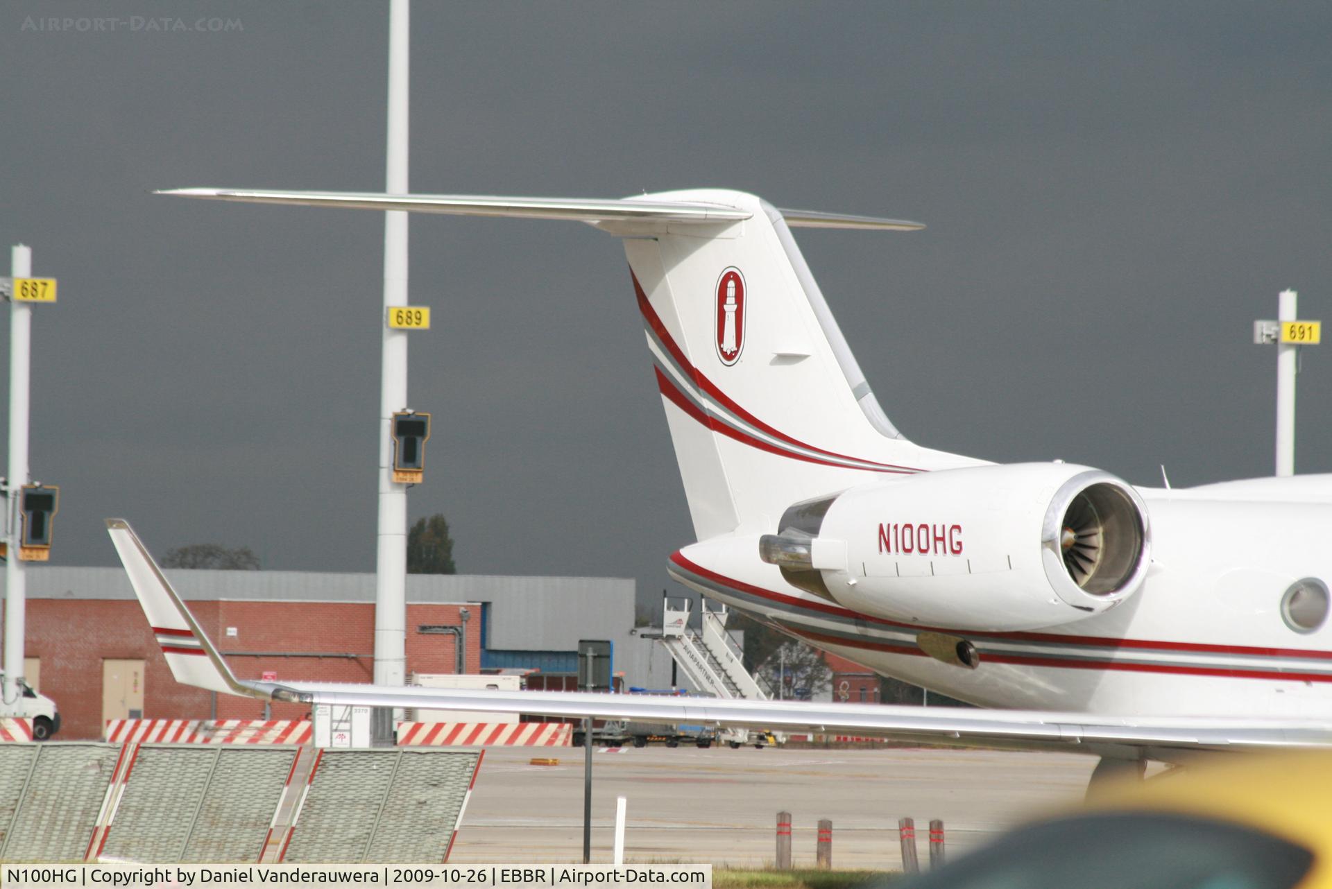 N100HG, 1987 Gulfstream Aerospace G-IV C/N 1026, parked on General Aviation apron