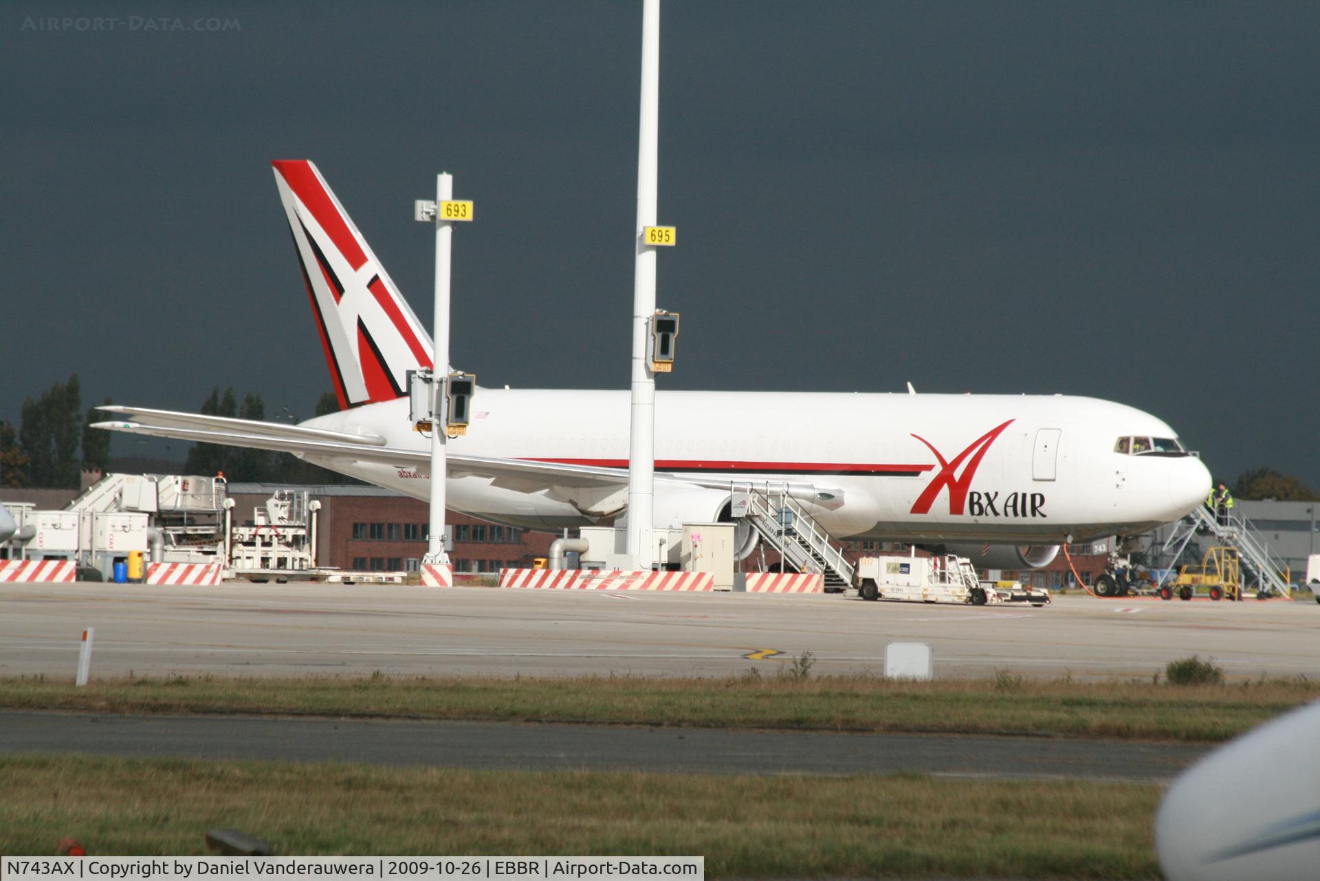 N743AX, 1982 Boeing 767-232 C/N 22218, parked on DHL apron