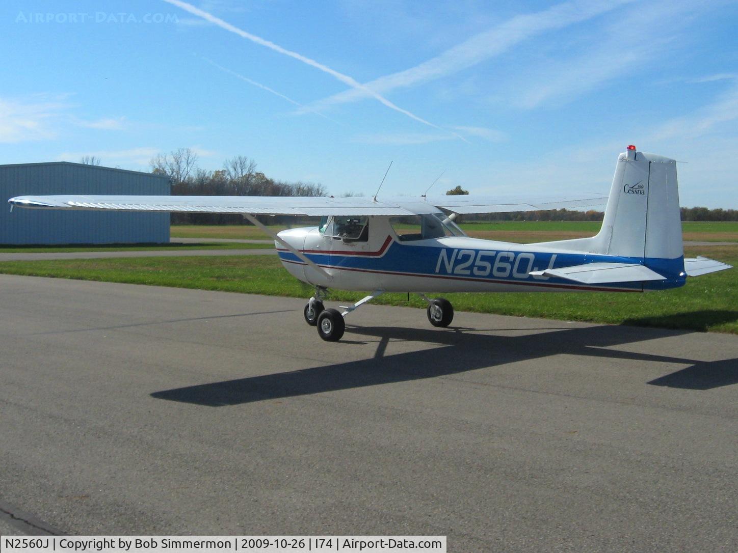 N2560J, 1964 Cessna 150E C/N 15061060, Arriving at Urbana, Ohio