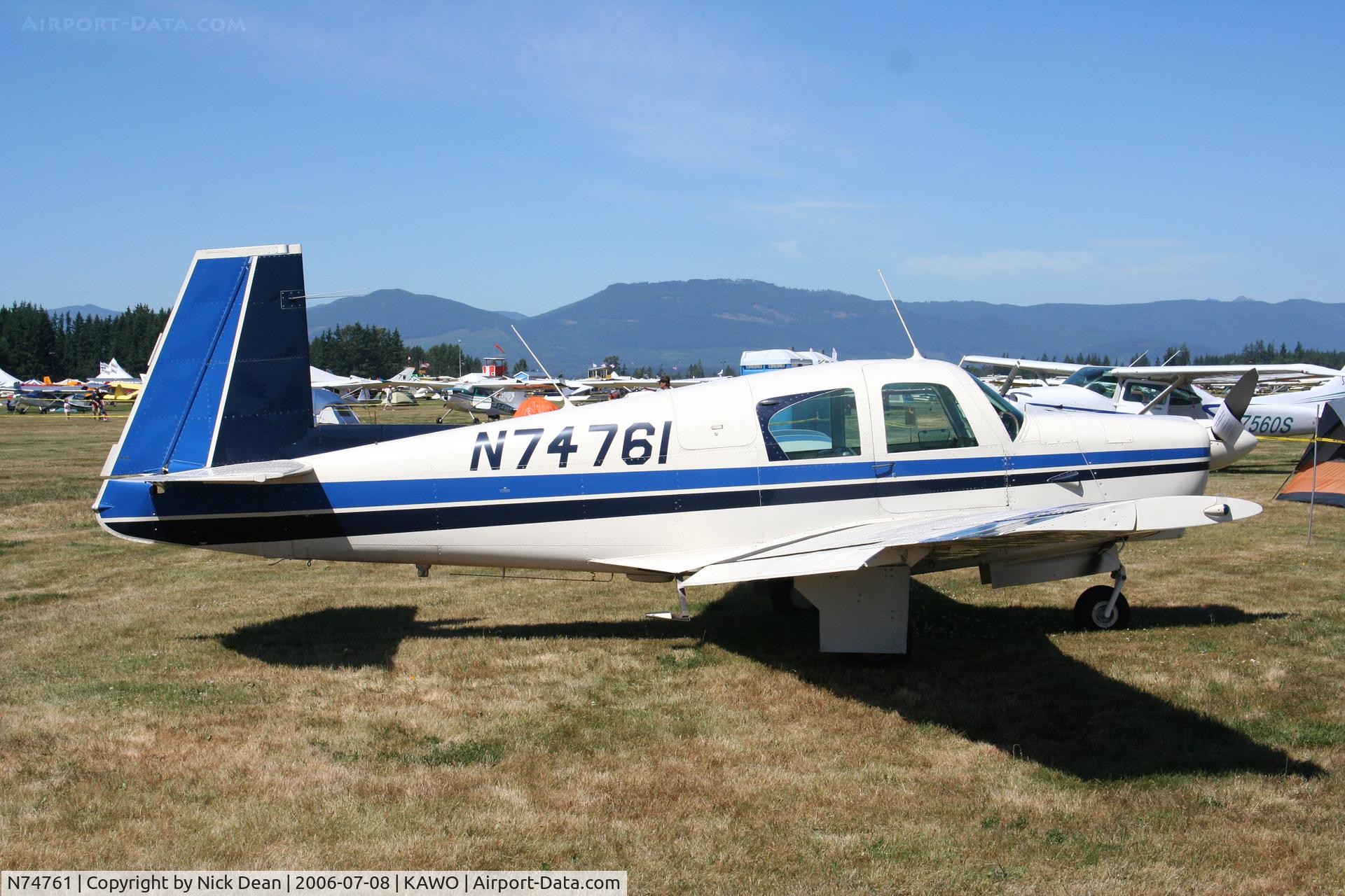 N74761, 1961 Mooney M20B Mark 21 C/N 1761, KAWO