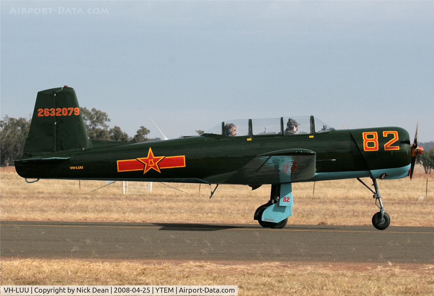 VH-LUU, 1969 Nanchang CJ-6A C/N 2632079, YTEM