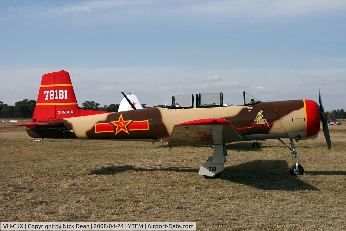 VH-CJX, 1975 Nanchang CJ-6 C/N 3051216, YTEM