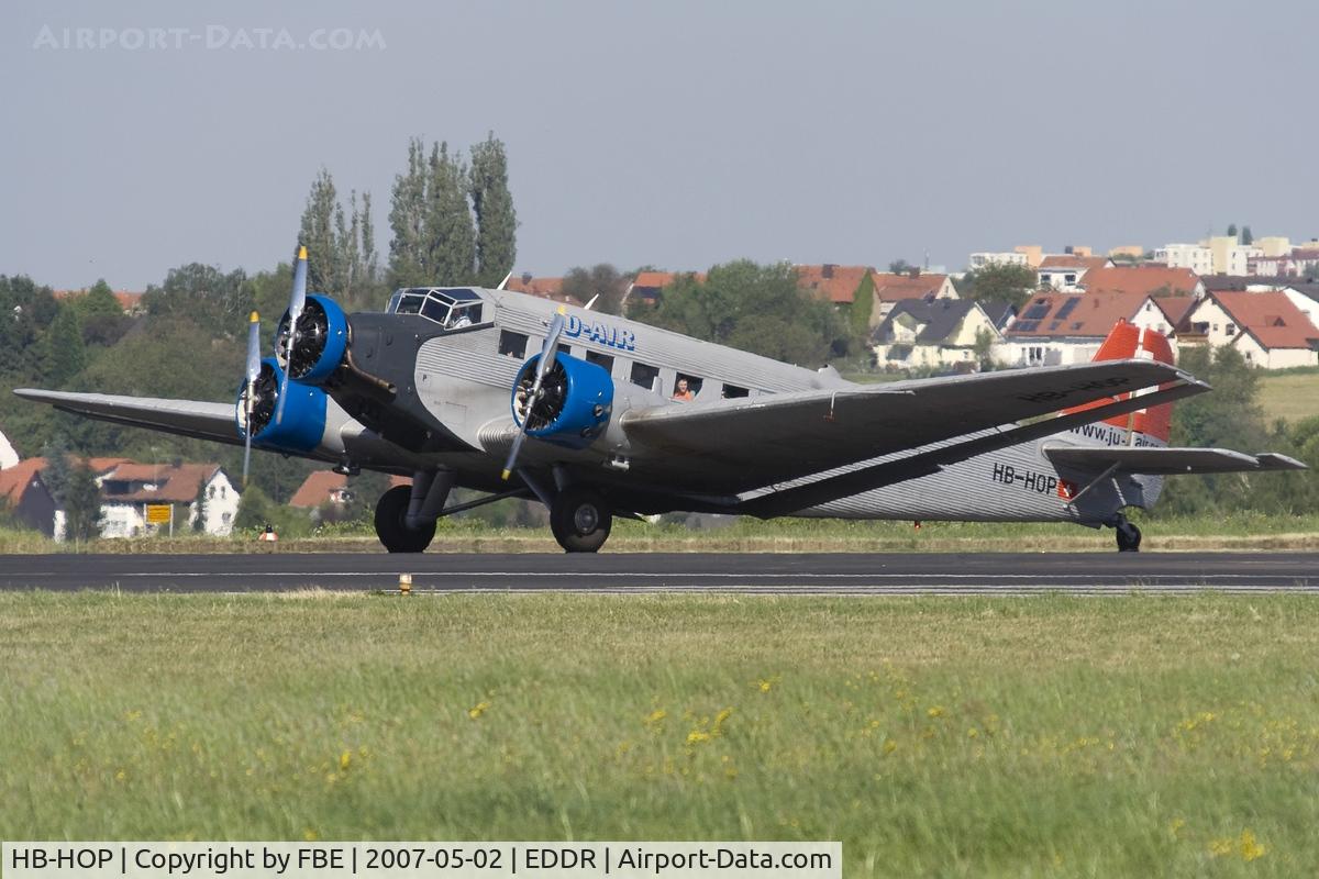 HB-HOP, 1939 Junkers Ju-52/3m g4e C/N 6610, line up for departure