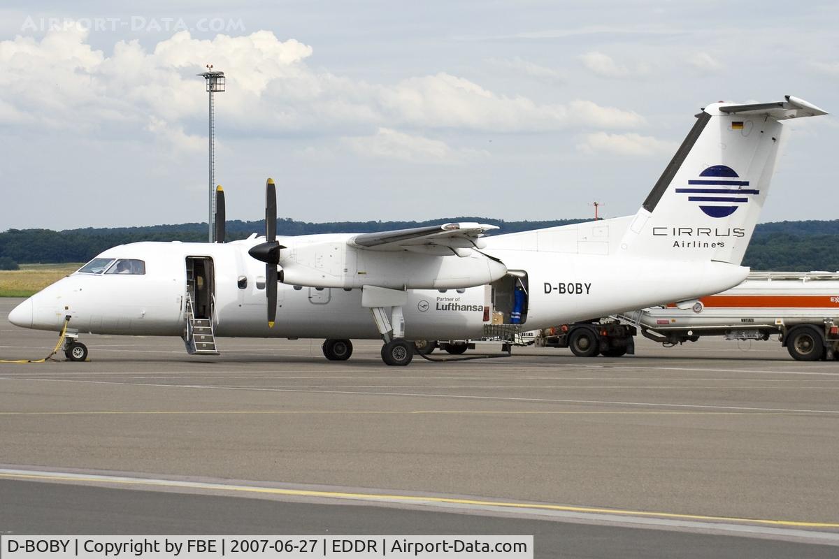 D-BOBY, 1989 De Havilland Canada DHC-8-102 Dash 8 C/N 177, Cirrus Airlines DHC8-102 during its pre flight checks