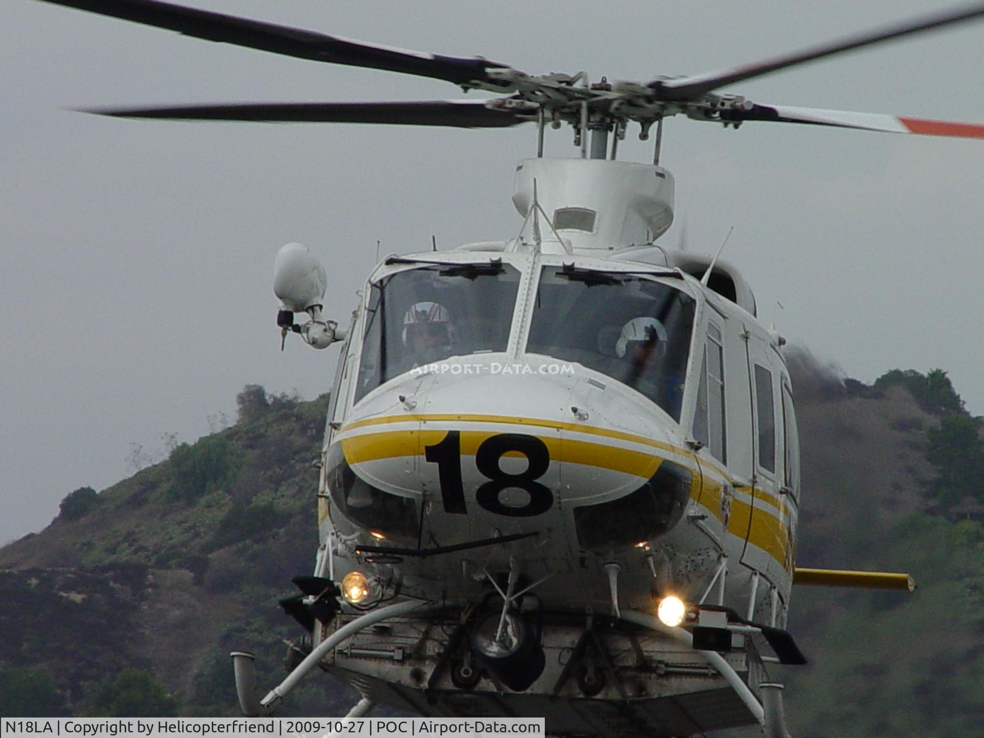 N18LA, 1992 Bell 412 C/N 36043, Here's looking at you at EHA pad