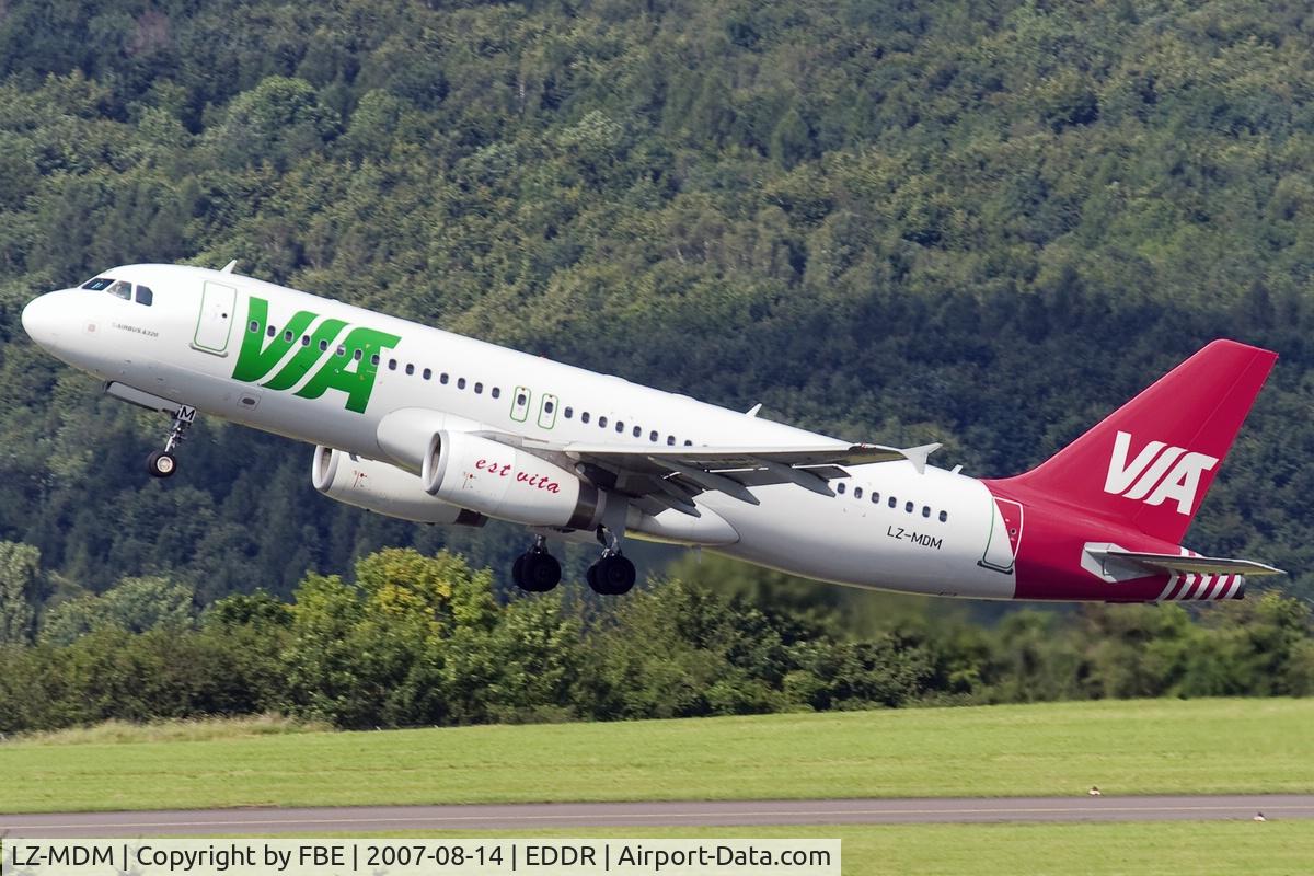 LZ-MDM, 2006 Airbus A320-214 C/N 2804, departing EDDR to Burgas